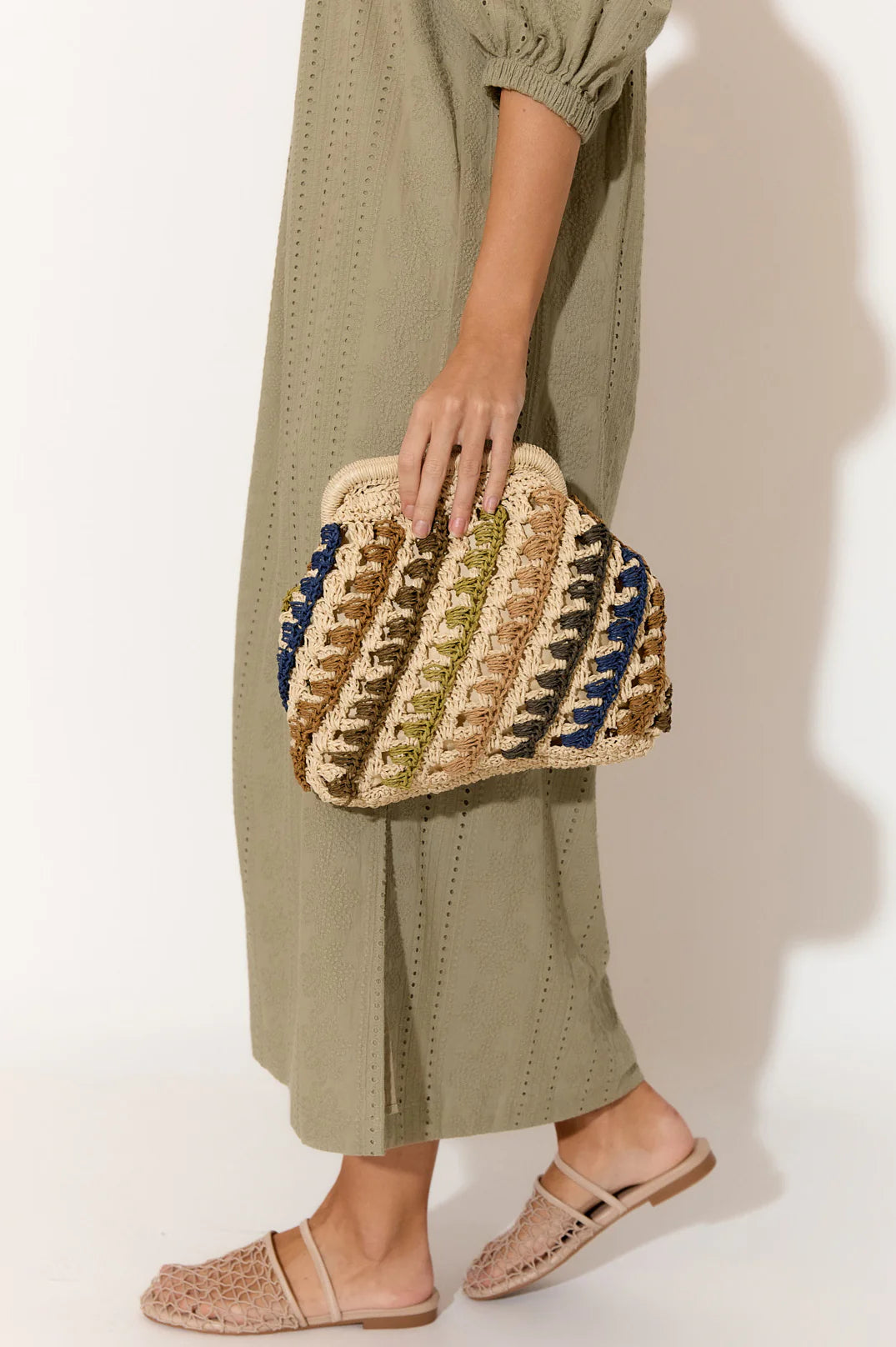 Adorne Eadie Crochet Weave Framed Clutch