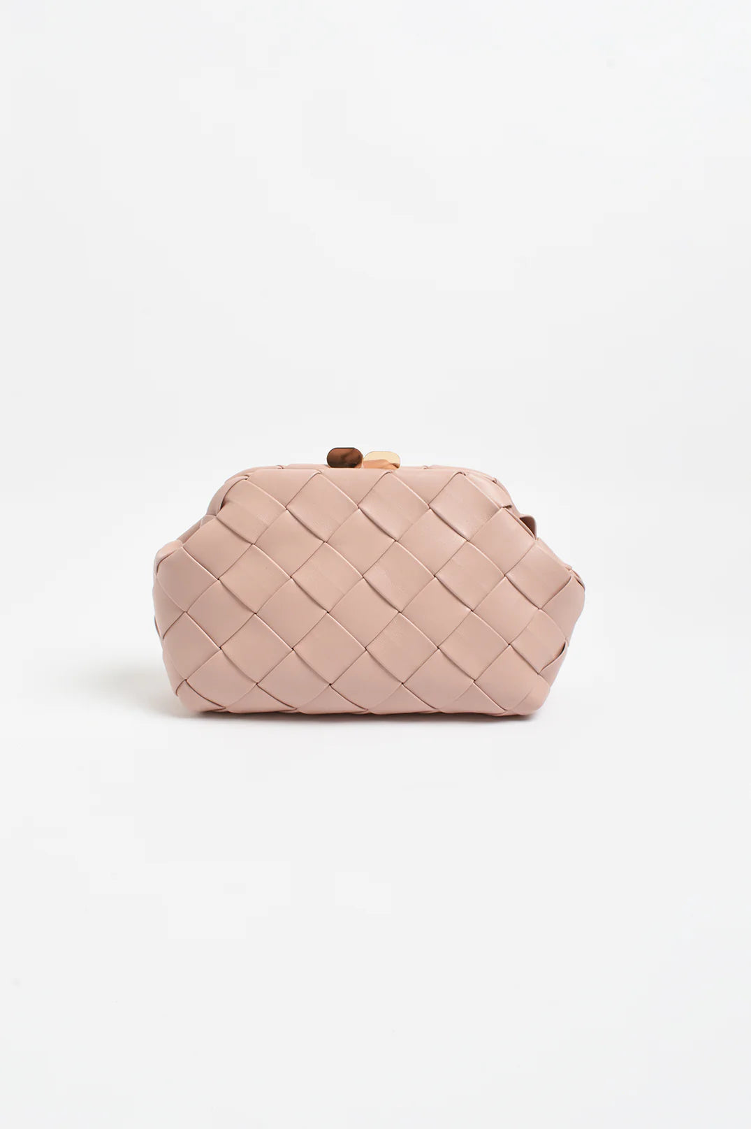 Adorne Amelie Weave Clutch - Pink