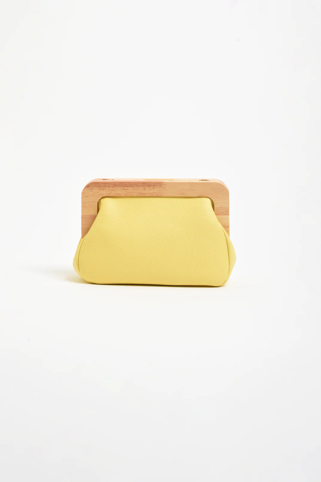 Adorne Kimmi Timber Frame Clutch - Yellow