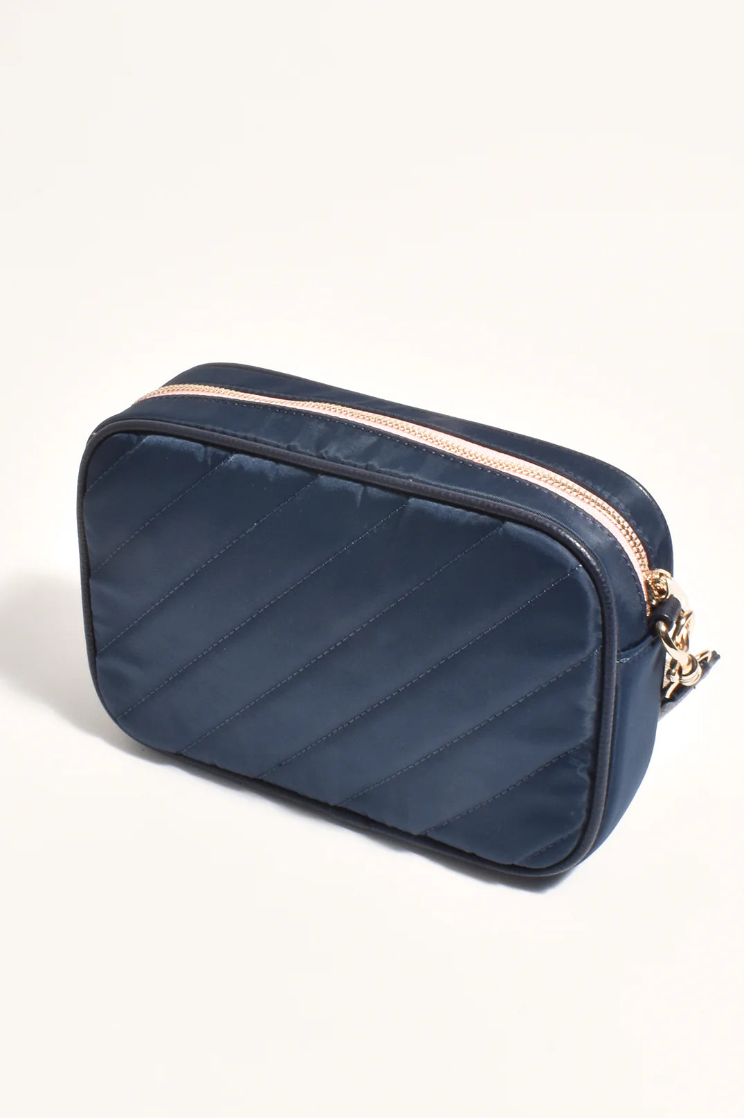 Adorne Louisa Contrast Zip Cross Body Bag - Navy