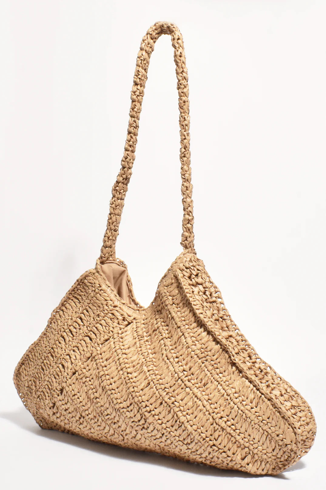 Adorne Nala Paper Weave Handbag - Natural