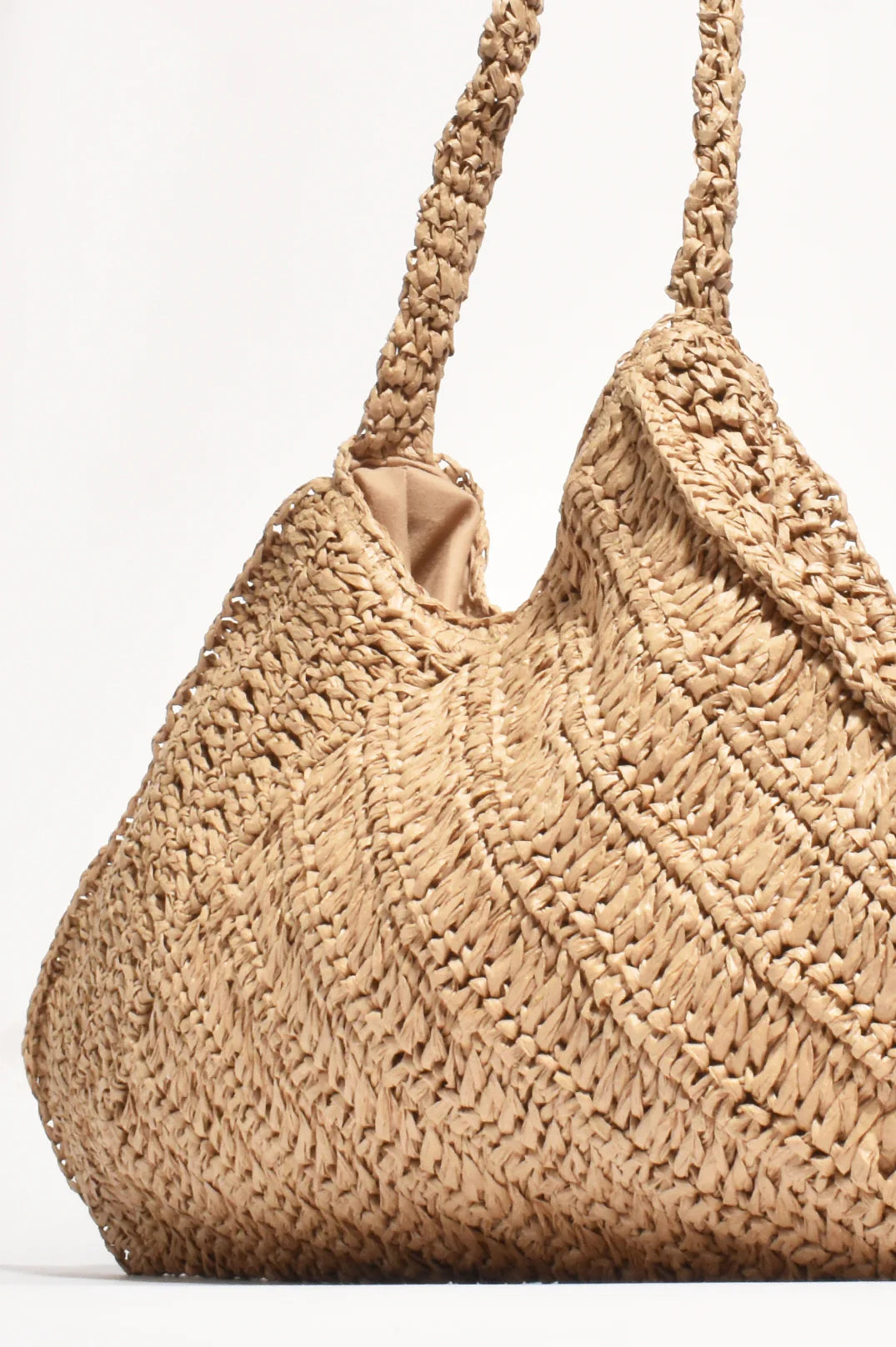 Adorne Nala Paper Weave Handbag - Natural