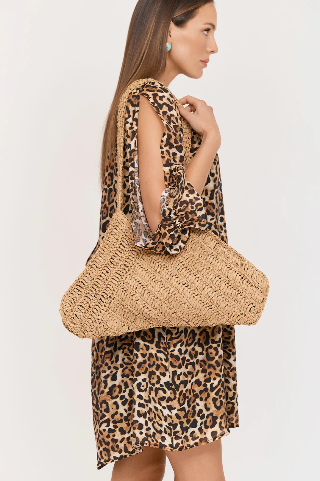 Adorne Nala Paper Weave Handbag - Natural