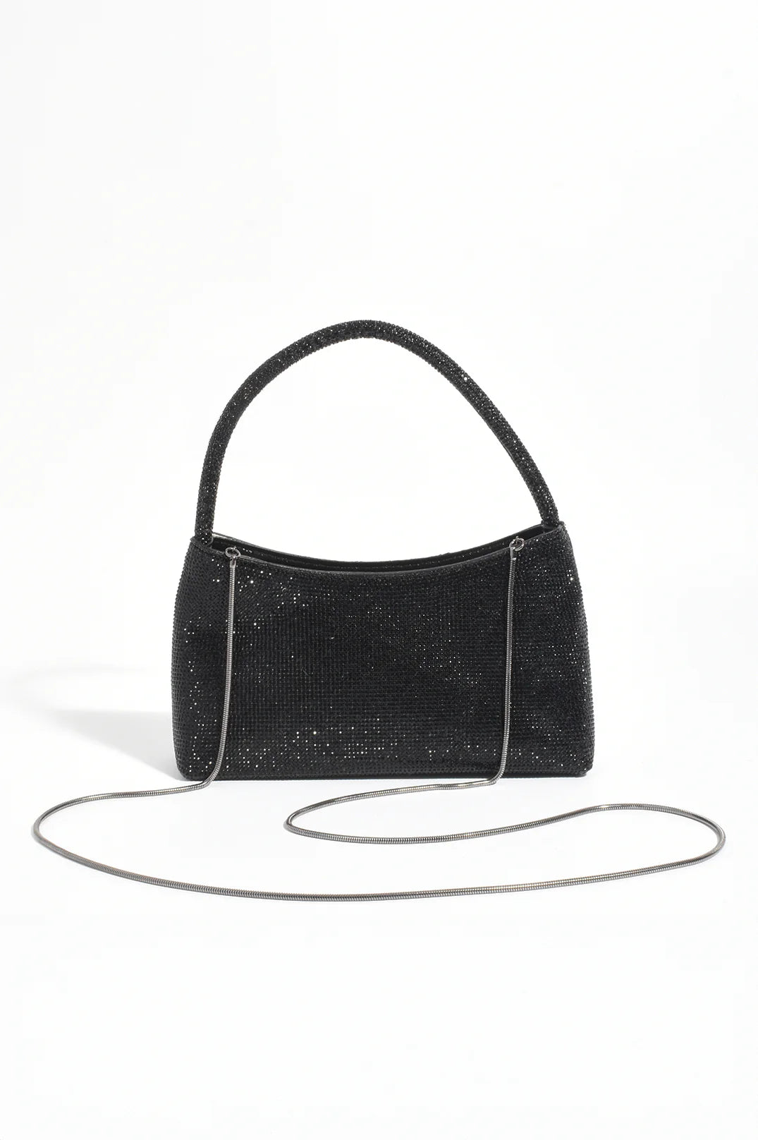 Adorne Astrid Handle Diamante Mini Bag - Black