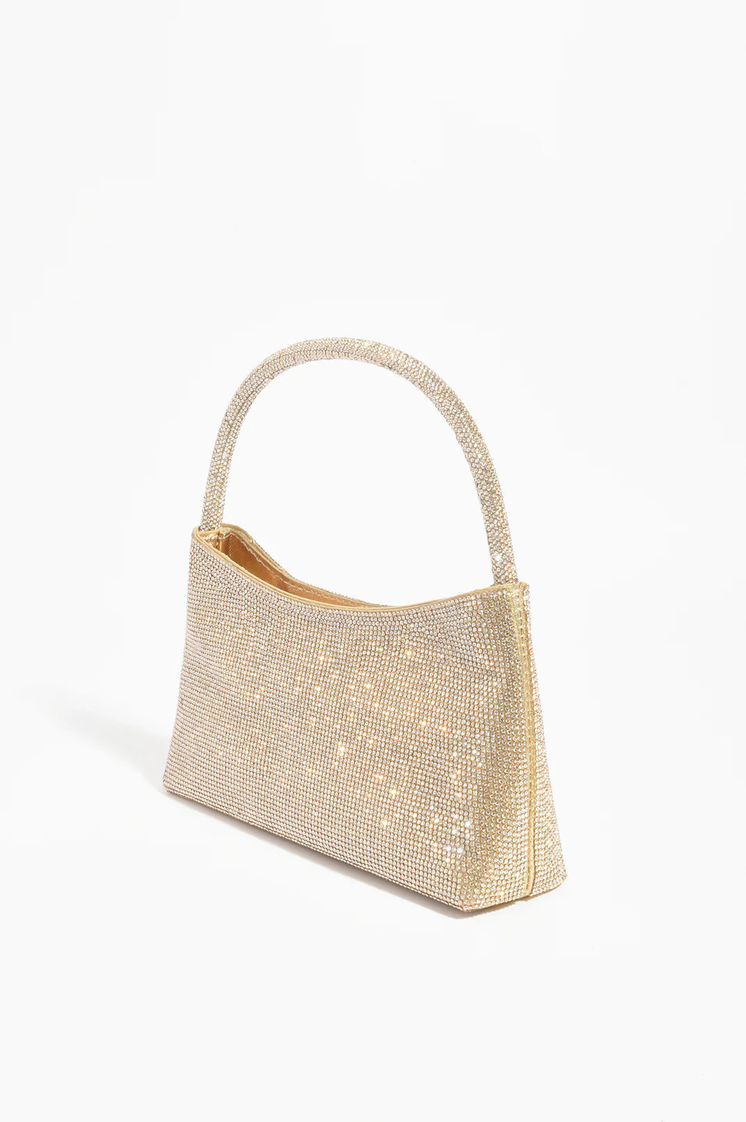 Adorne Astrid Handle Diamante Mini Bag - Gold