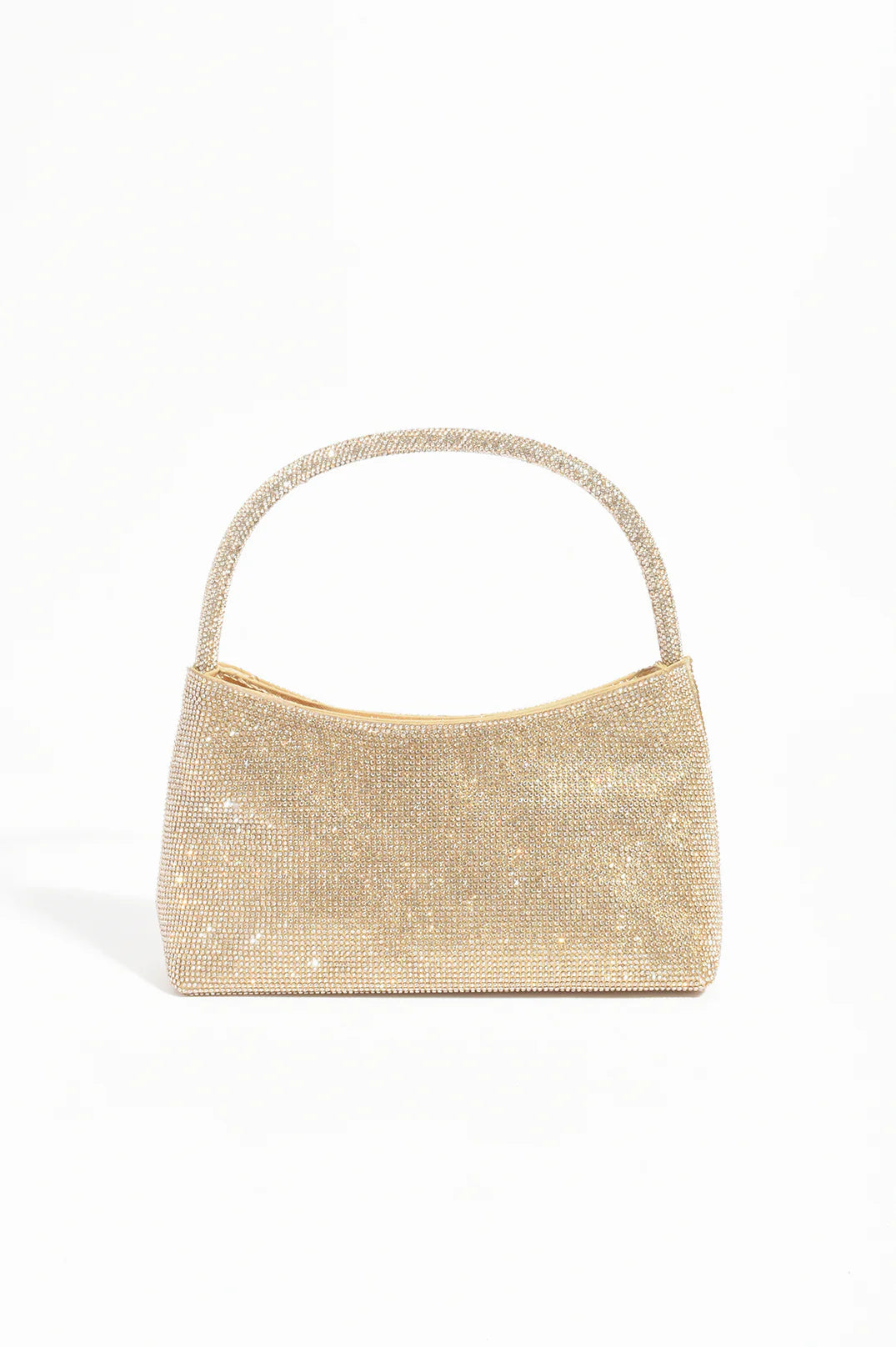Adorne Astrid Handle Diamante Mini Bag - Gold