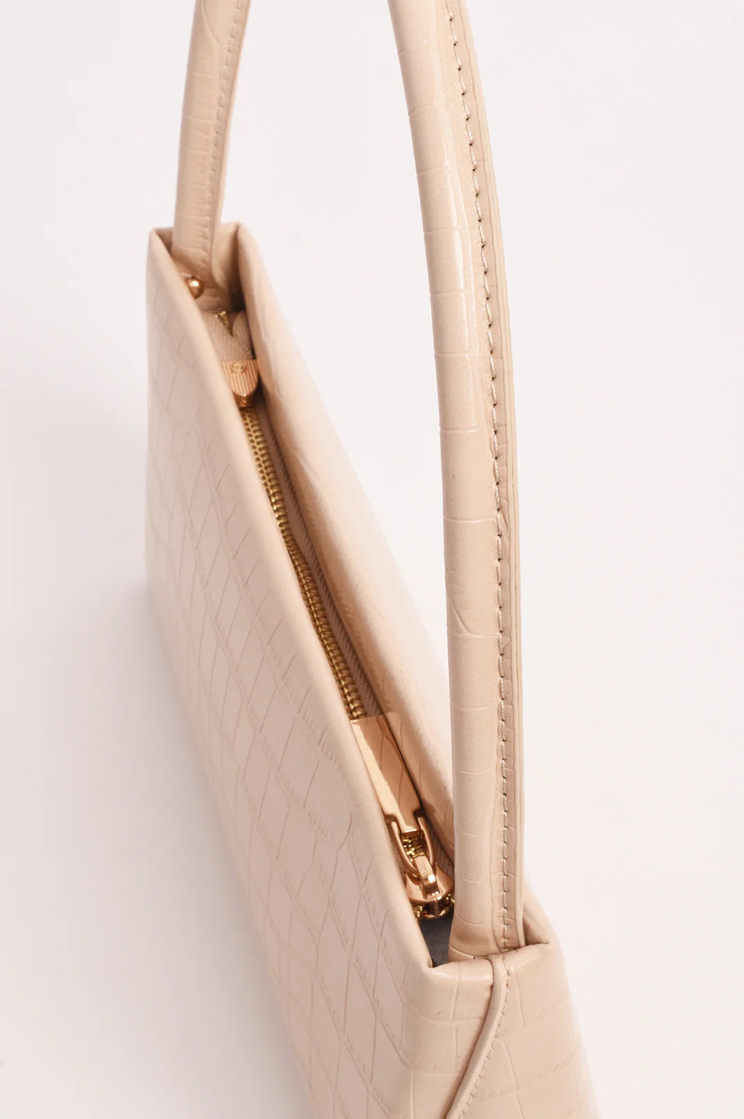 Adorne Leonie Croc Mini Bag - Nude