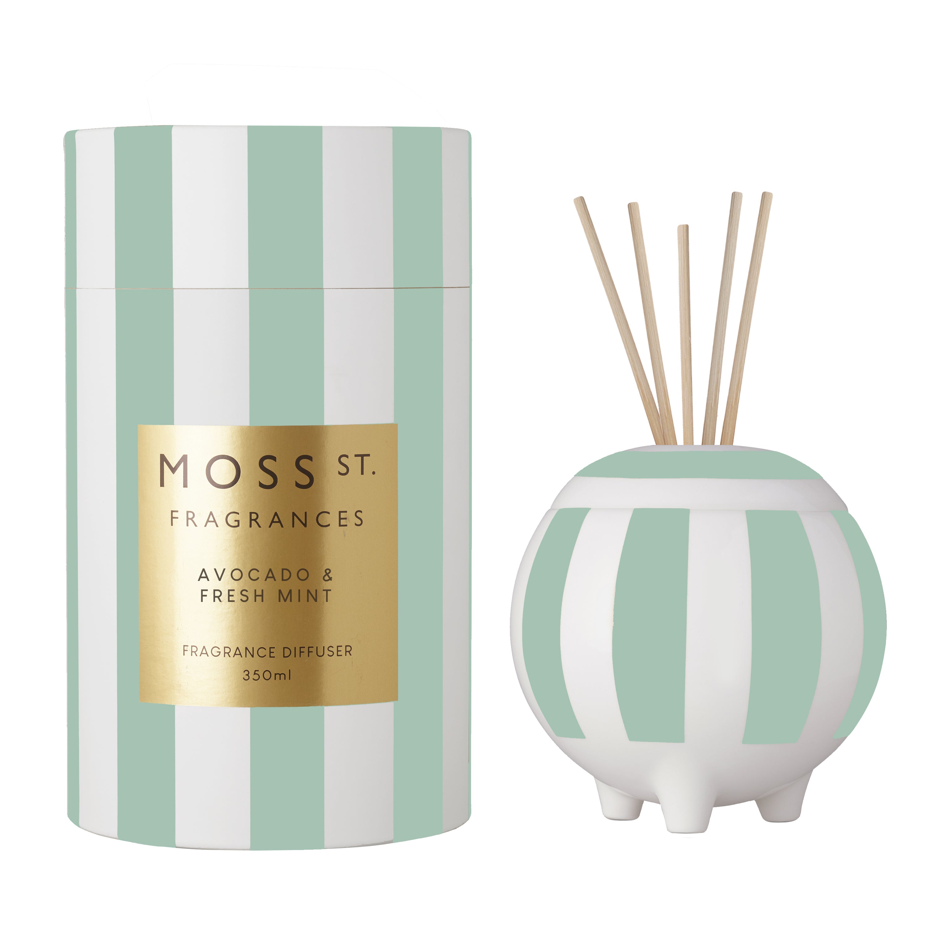 Moss St Avocado & Fresh Mint Ceramic Large Diffuser 350ml