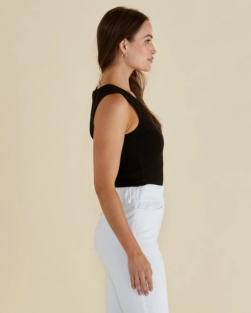 Betty Basics Francis Rib Tank - Black