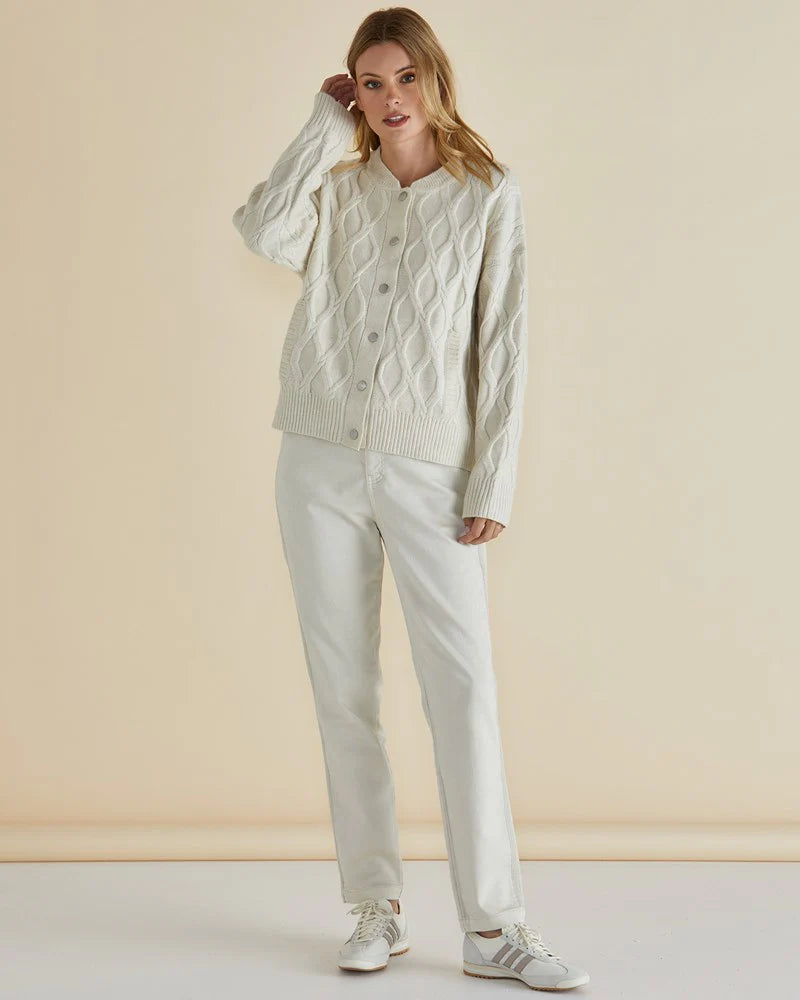 Betty Basics Celene Knit Cardigan - Cream