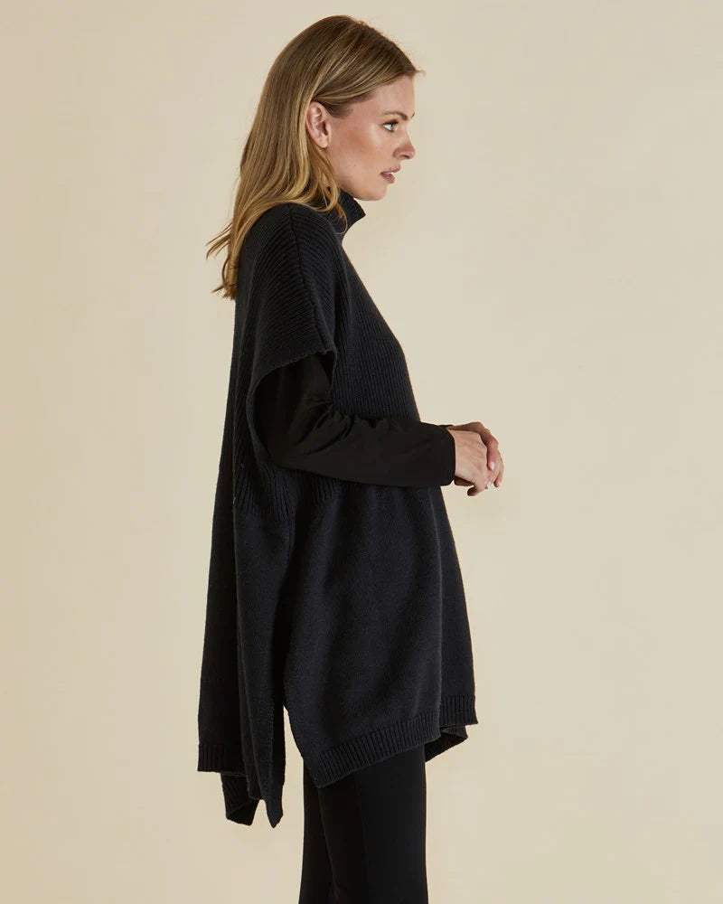 Betty Basics Paige Poncho - Black