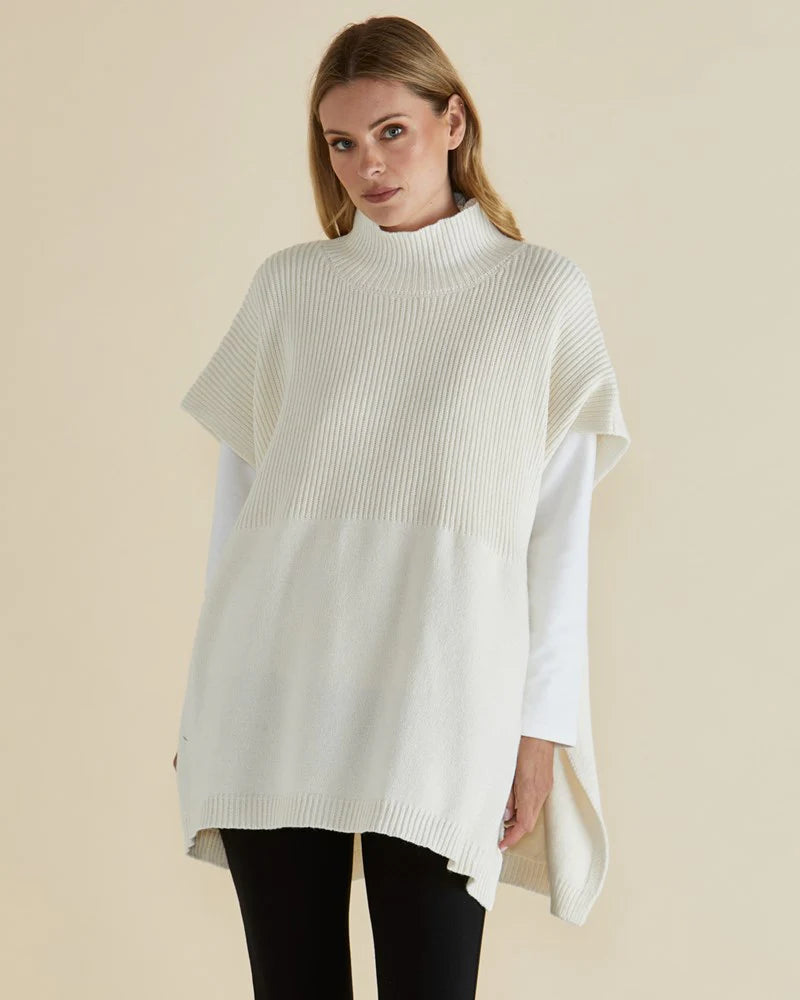 Betty Basics Paige Poncho - Oat
