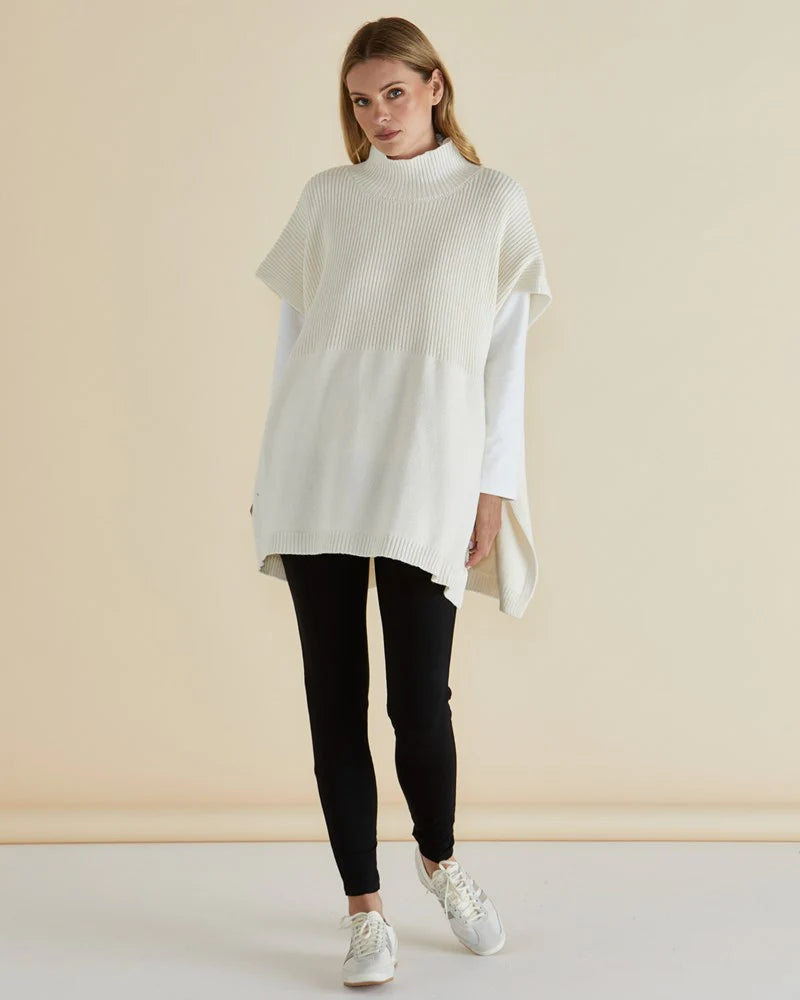 Betty Basics Paige Poncho - Oat
