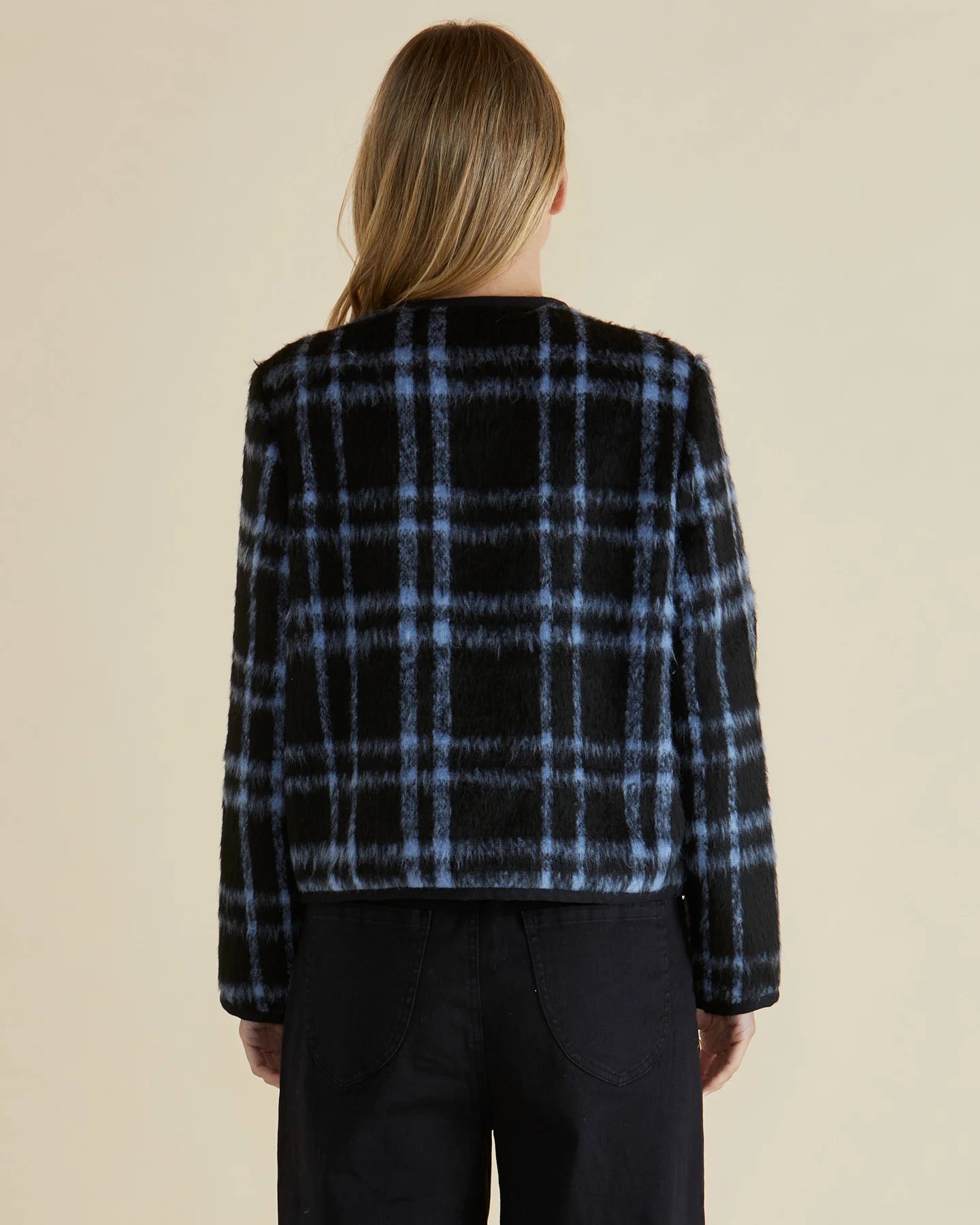 Betty Basics Charlie Check Jacket - Blue Check