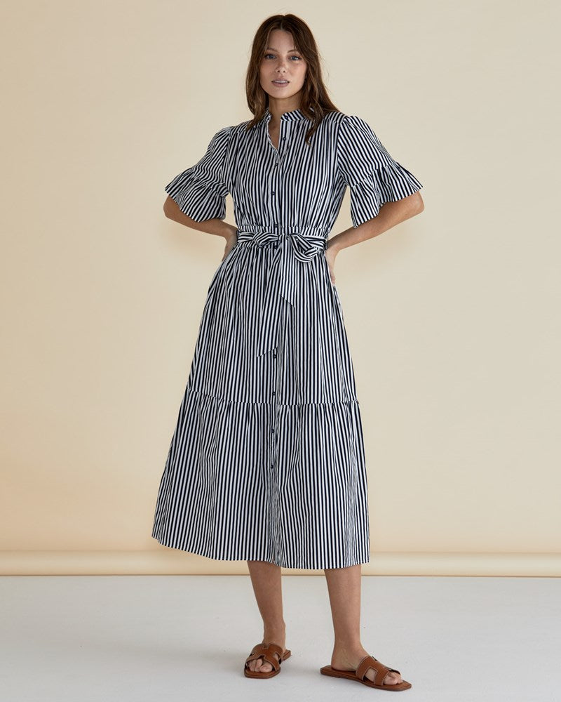 Betty Basics Jamilla Dress - Navy Stripe