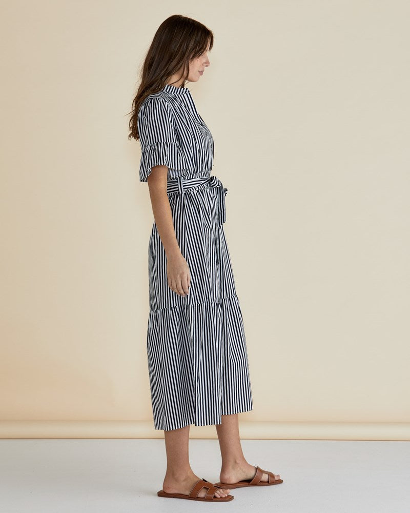 Betty Basics Jamilla Dress - Navy Stripe