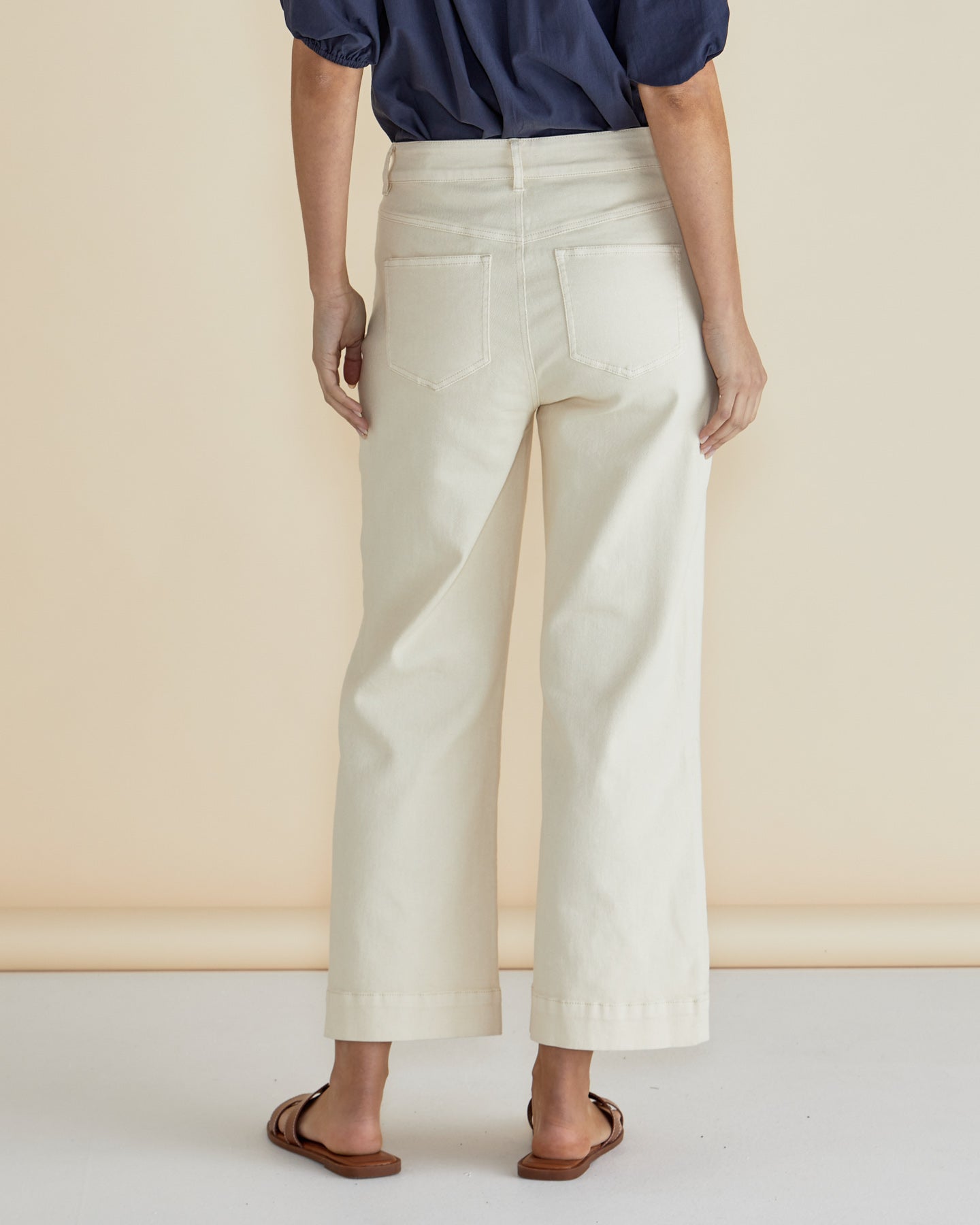 Betty Basics Willow Wide Leg Jean - Off White