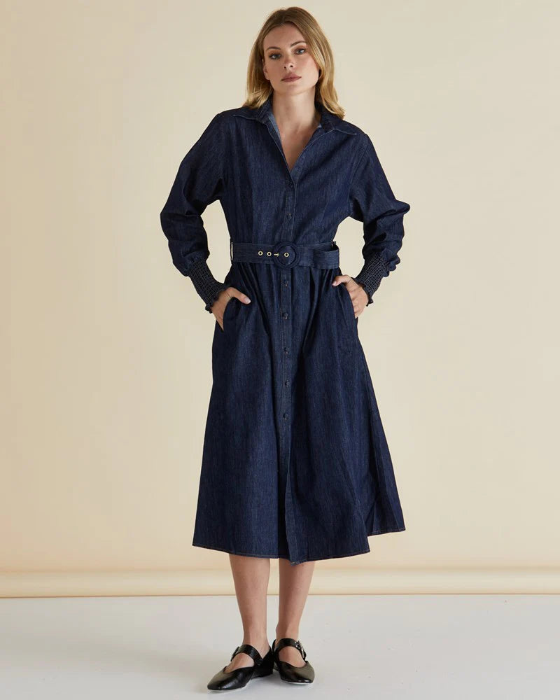Betty Basics Denmark Denim Dress - Dark Ink