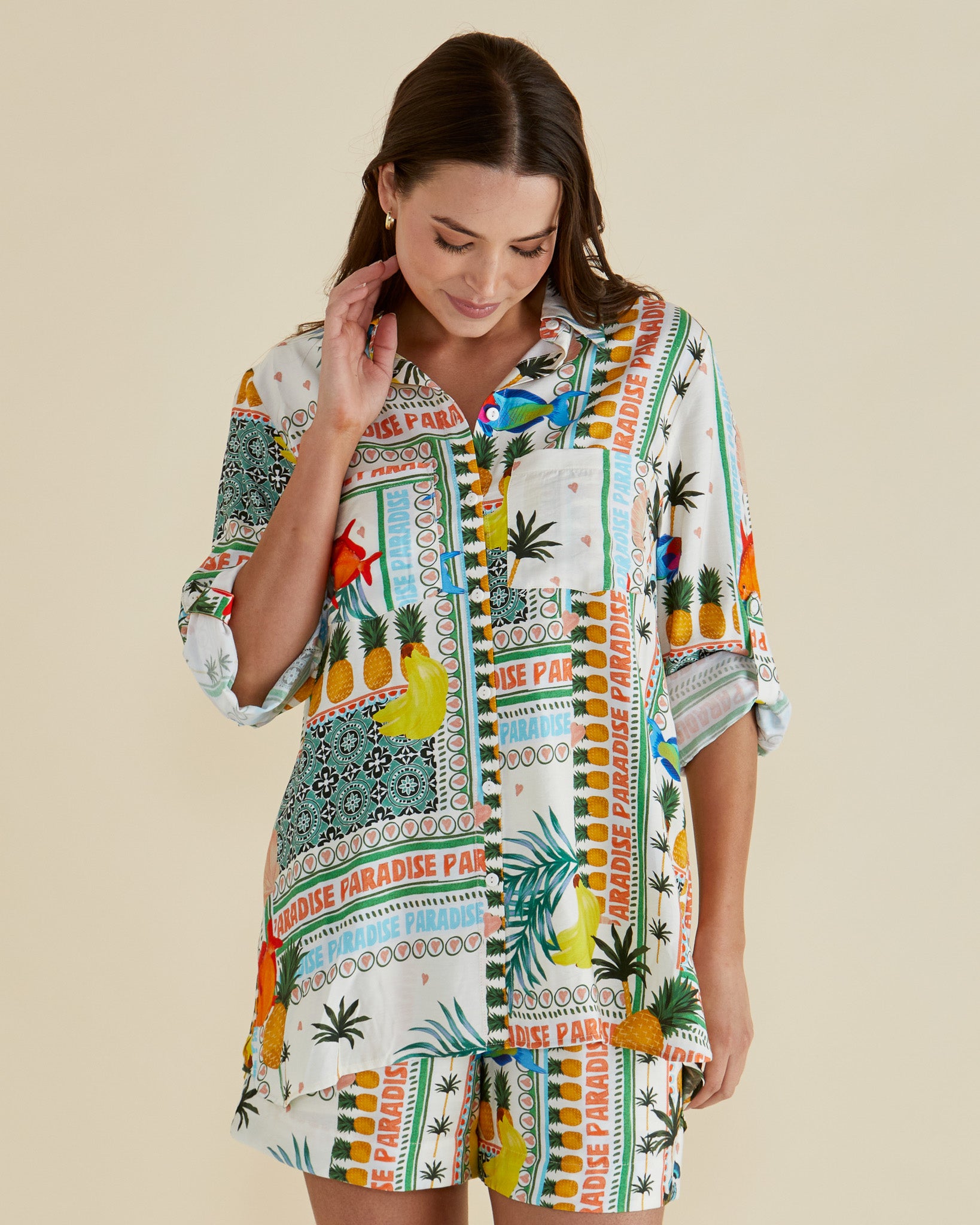 Betty Basics Mills Shirt - Paradise Print
