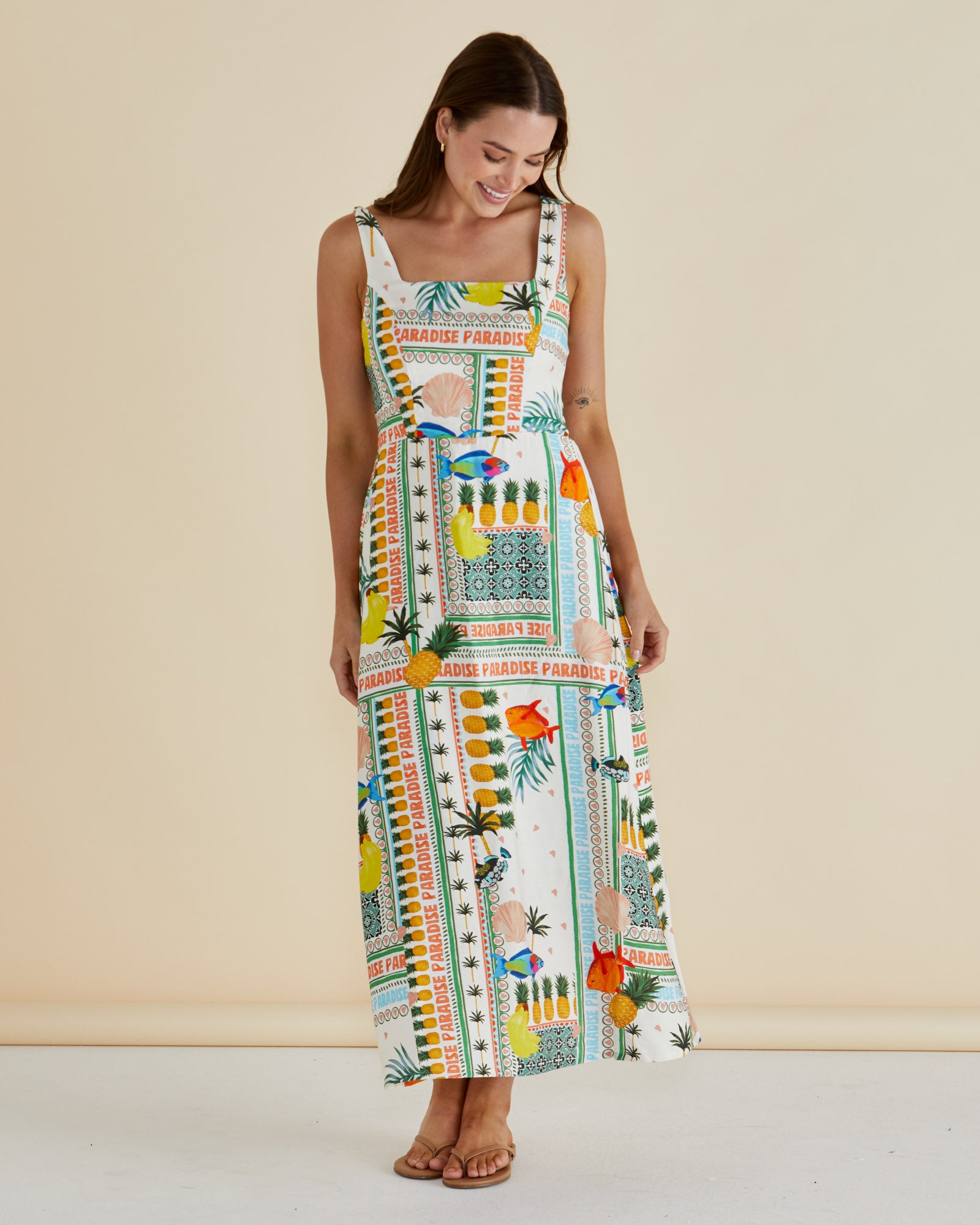 Betty Basics Tegan Midi Dress - Paradise Print