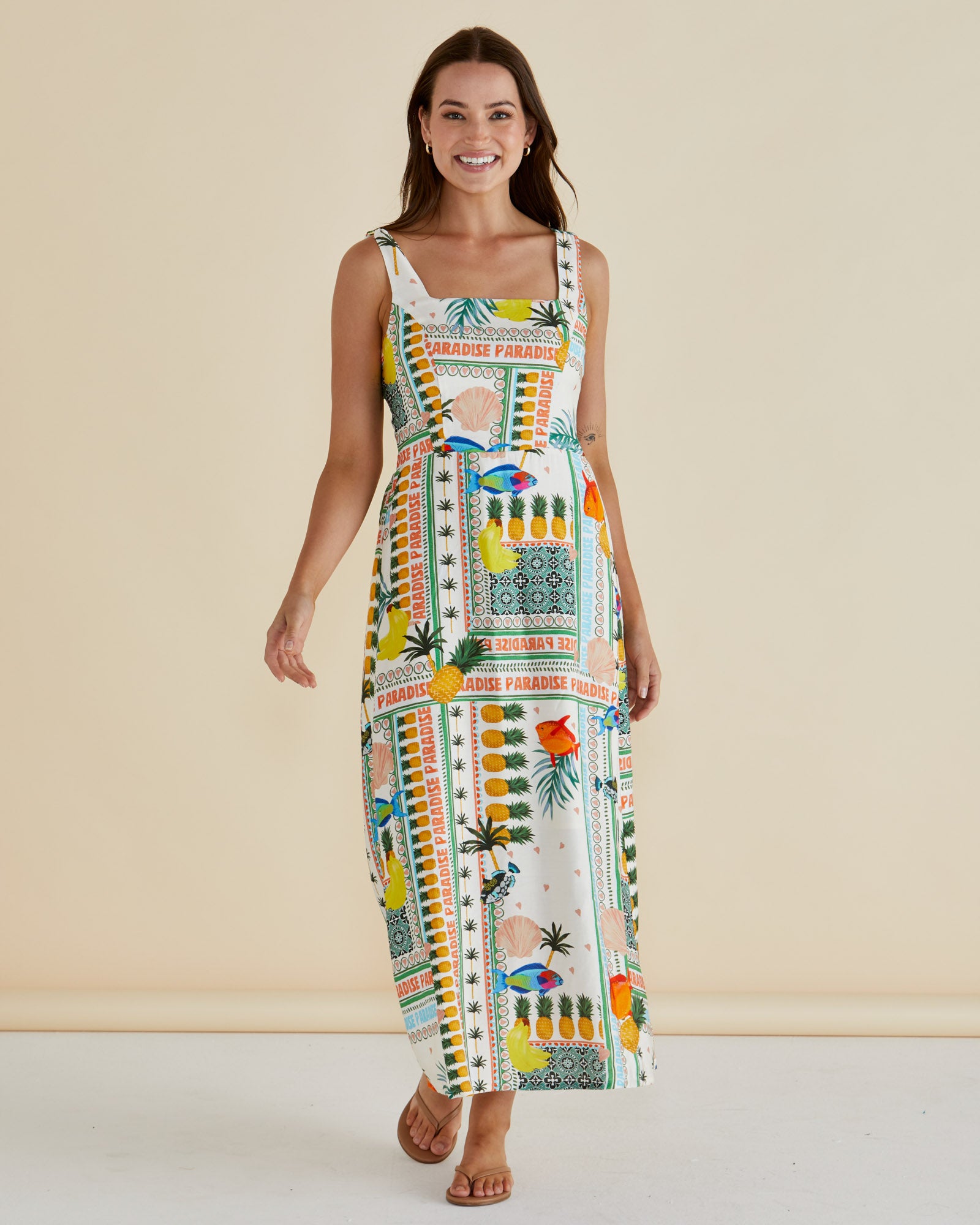 Betty Basics Tegan Midi Dress - Paradise Print
