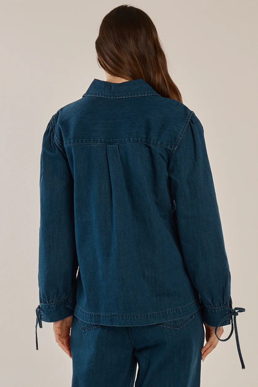 Betty Basics Dubai Blouse - Dark Vintage Wash