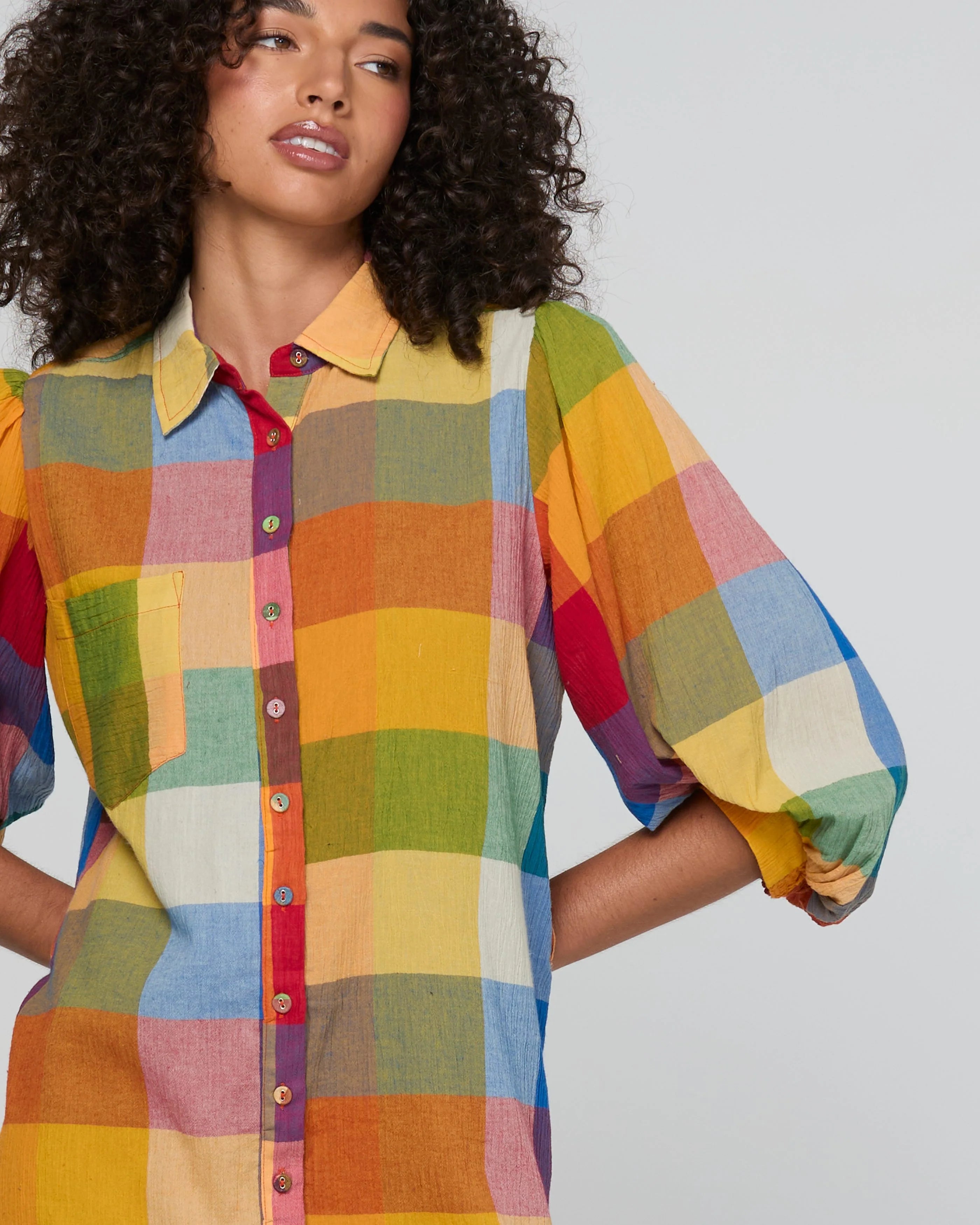 Boom Shankar Pari Shirt Dress - Kingston Check