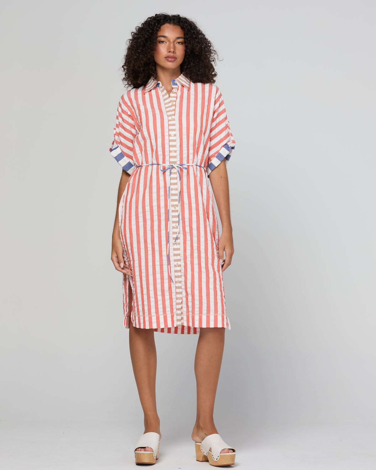 Boom Shankar Maui Shirt Dress - Watermelon Stripe