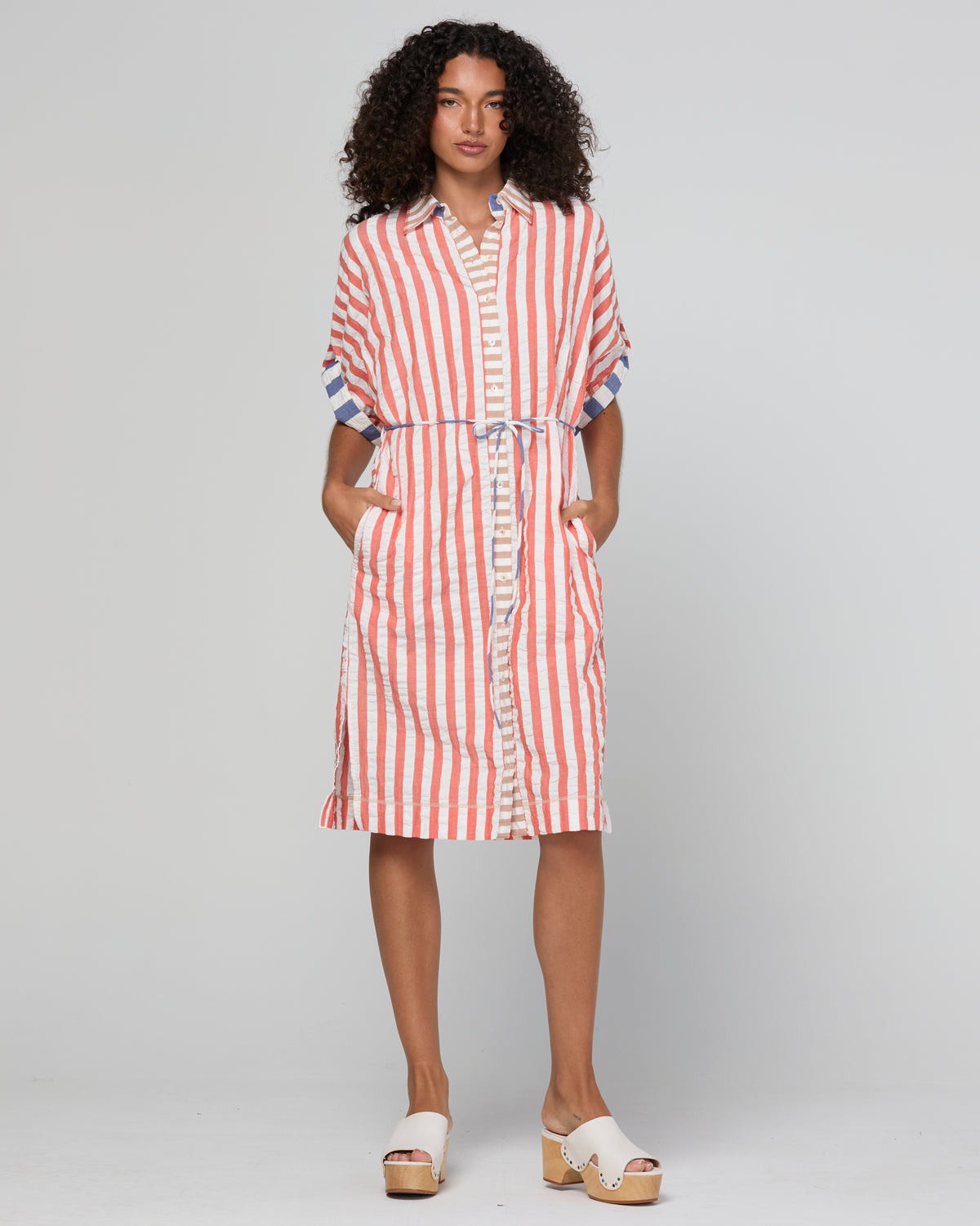 Boom Shankar Maui Shirt Dress - Watermelon Stripe