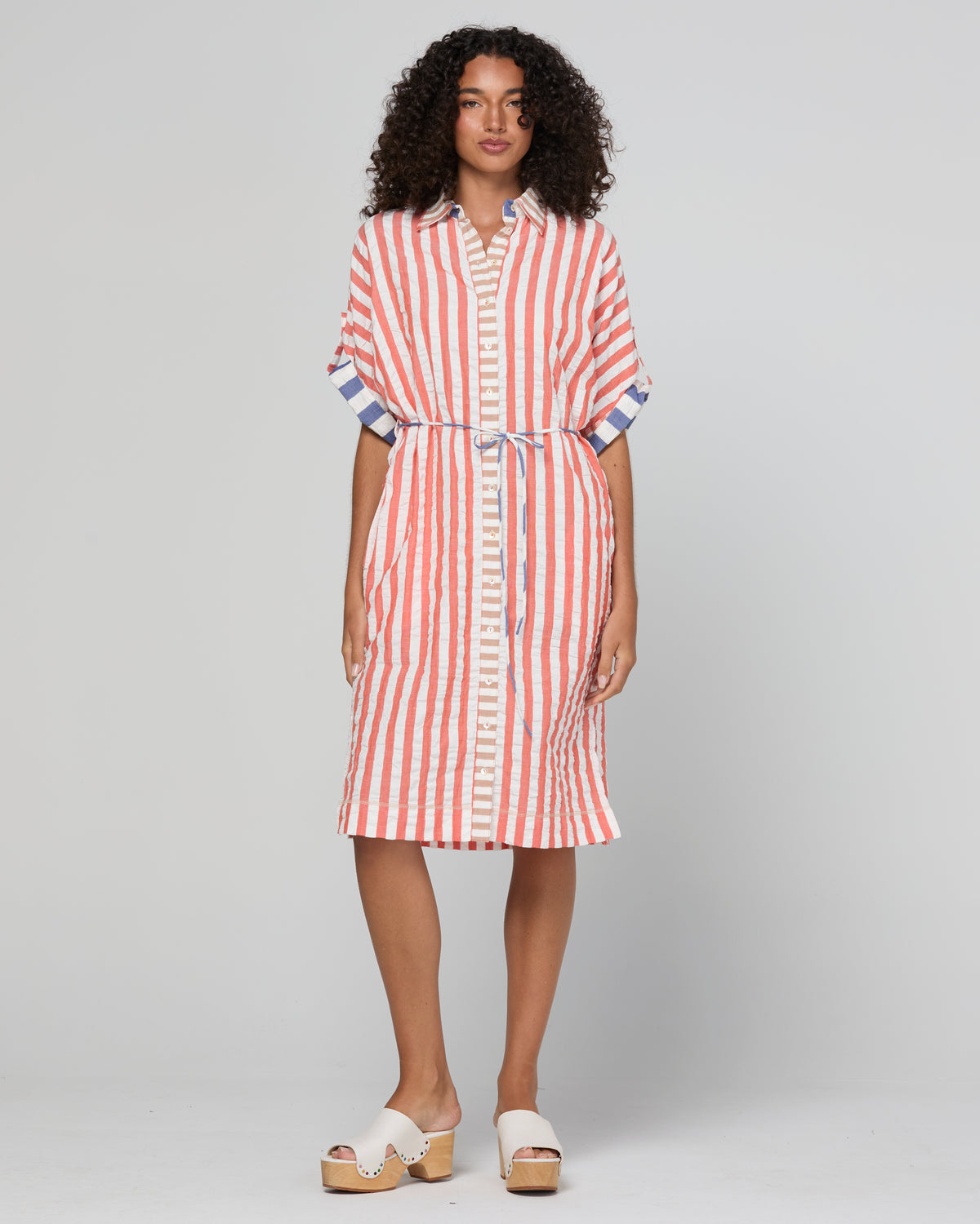 Boom Shankar Maui Shirt Dress - Watermelon Stripe