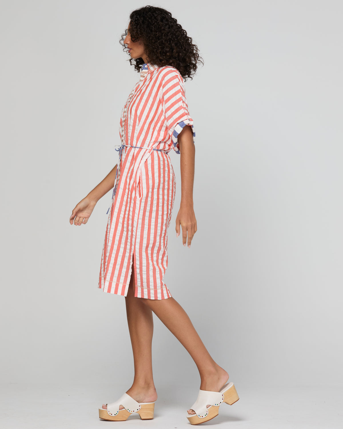 Boom Shankar Maui Shirt Dress - Watermelon Stripe