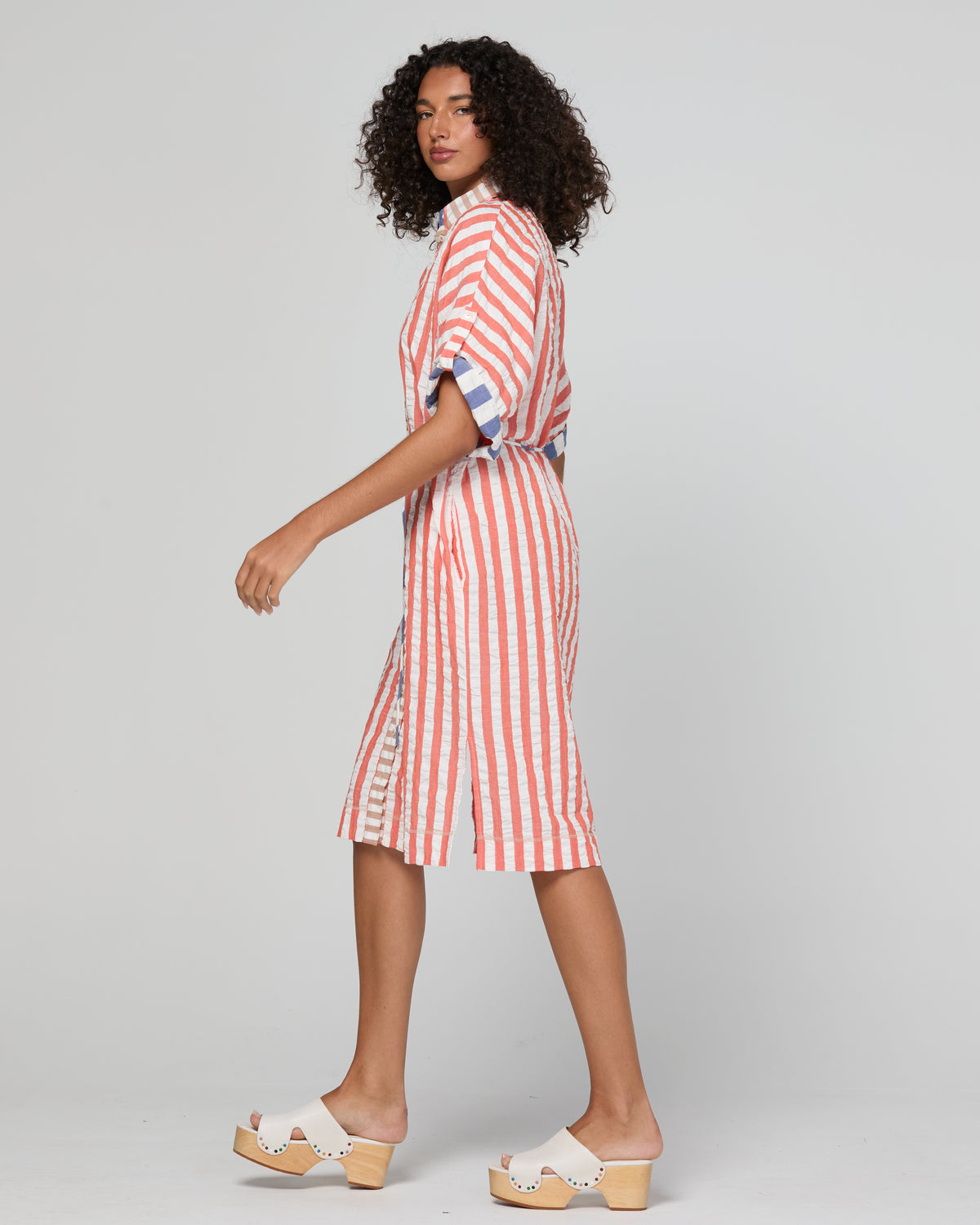 Boom Shankar Maui Shirt Dress - Watermelon Stripe