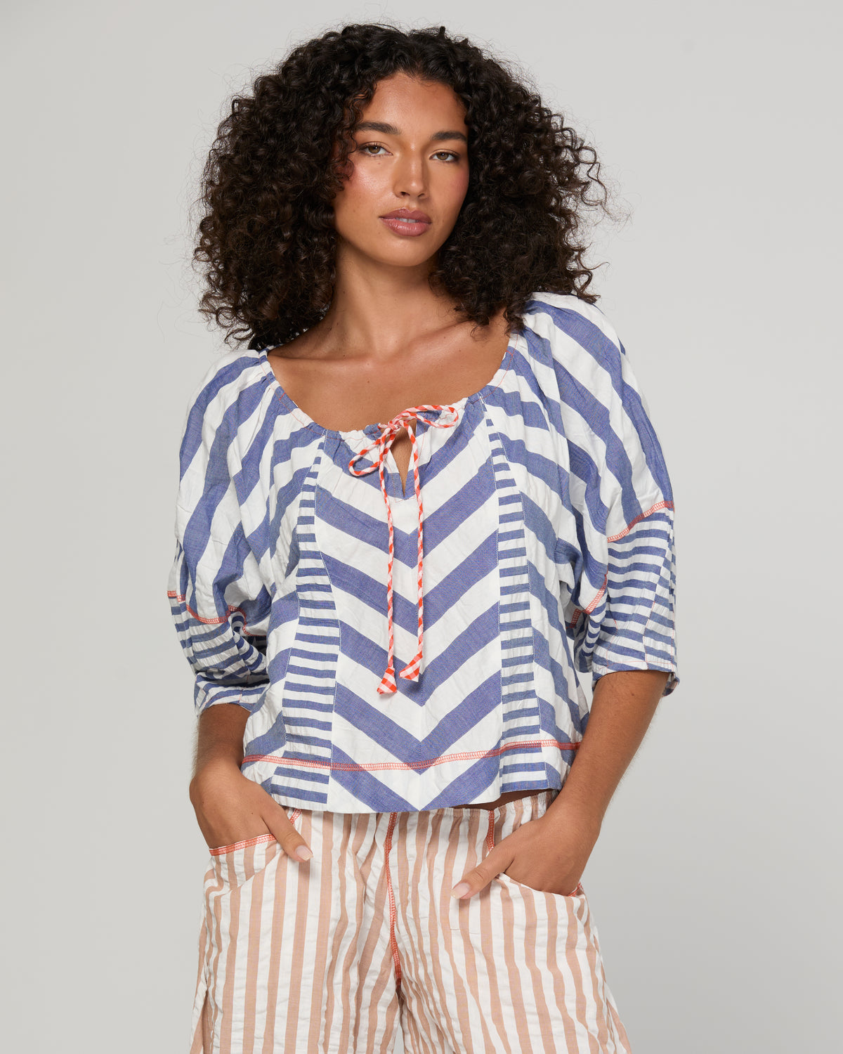 Boom Shankar Lucia Top - Ocean Stripe