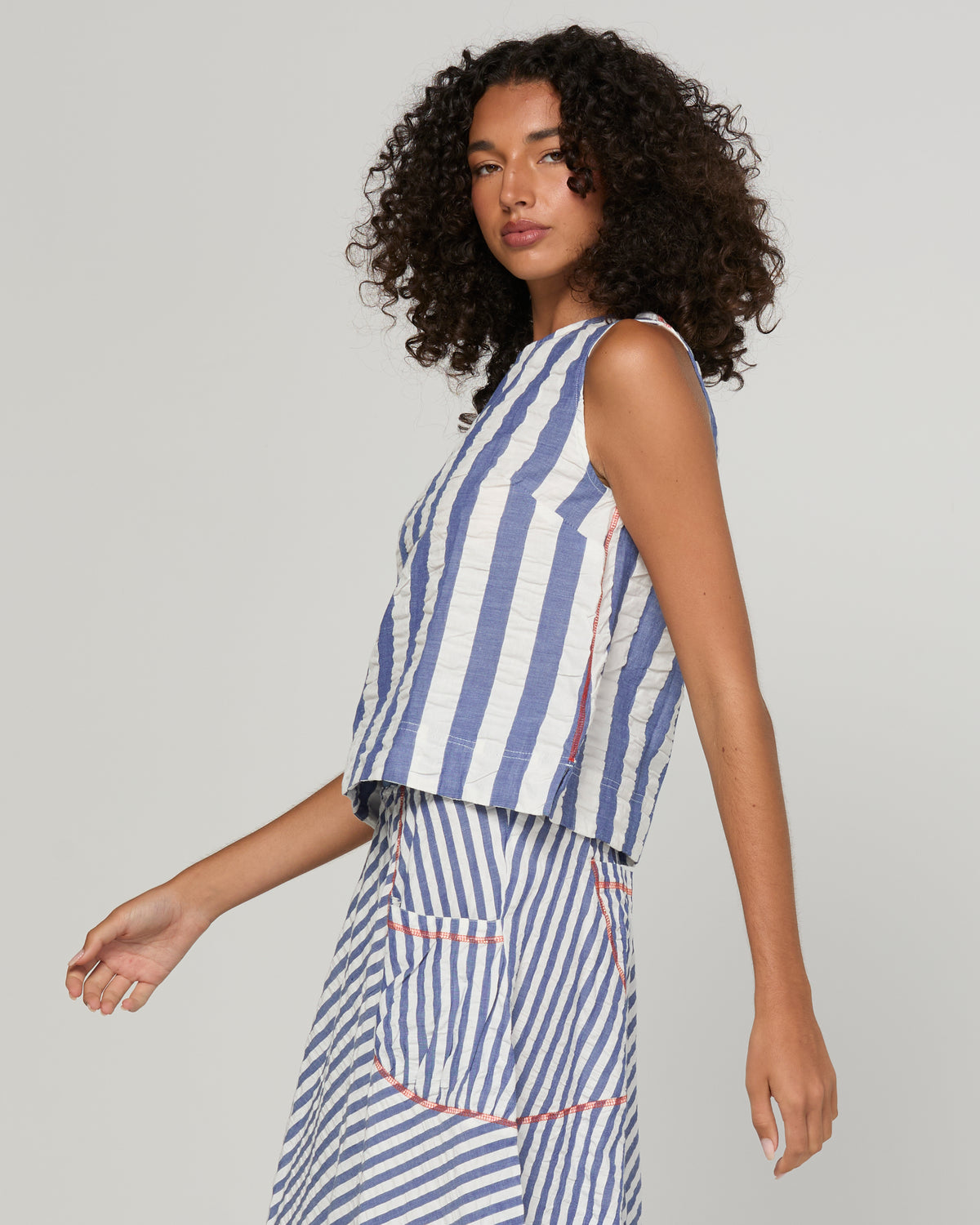Boom Shankar Guru Skirt - Ocean Stripe