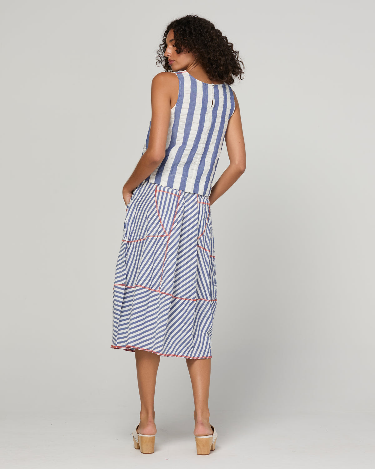 Boom Shankar Guru Skirt - Ocean Stripe
