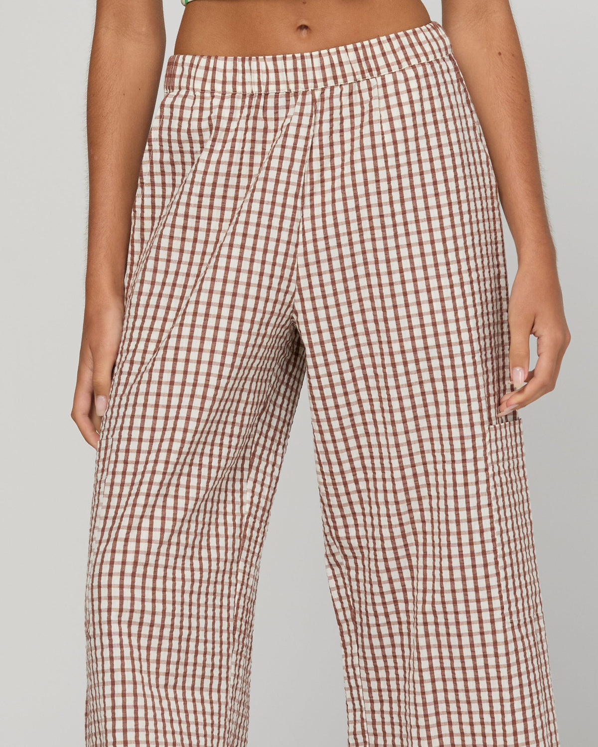 Boom Shankar Evelina	Pant - Cocoa	Gingham