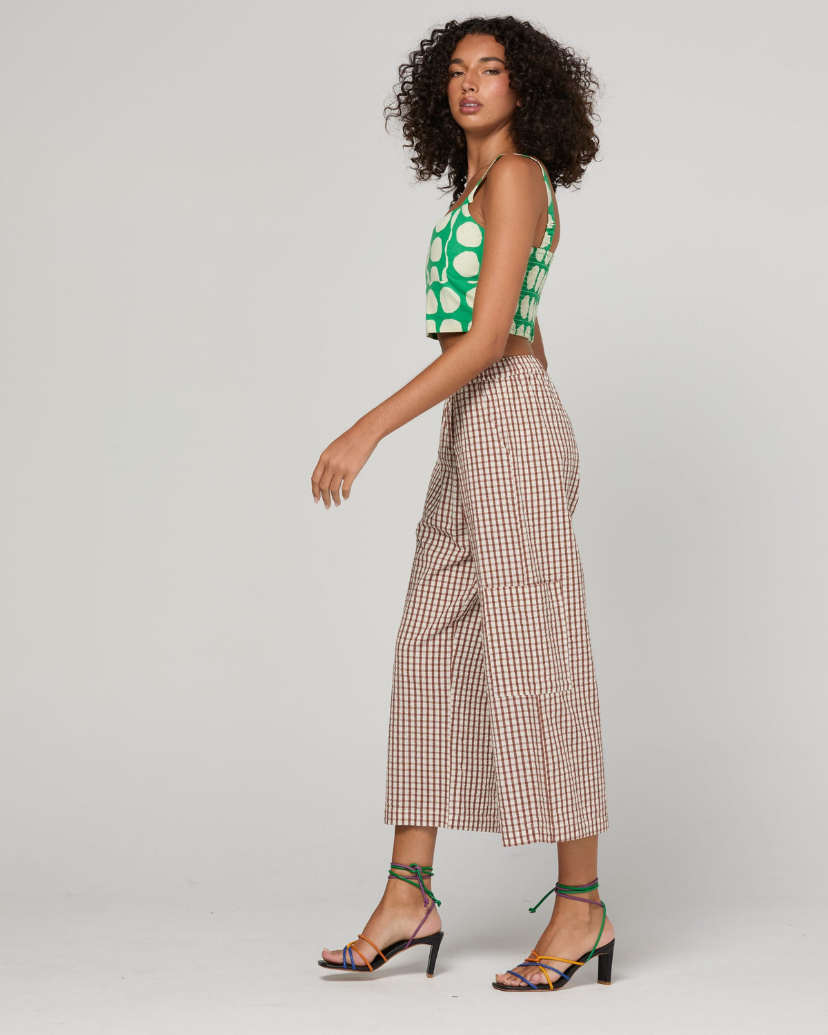 Boom Shankar Evelina	Pant - Cocoa	Gingham
