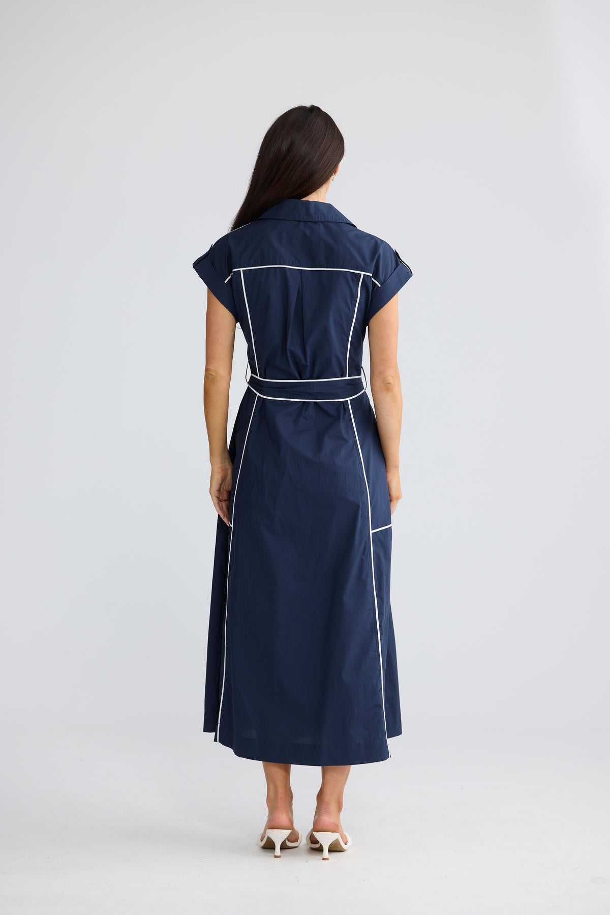 Brave+True Portia Dress - Navy/Warm White