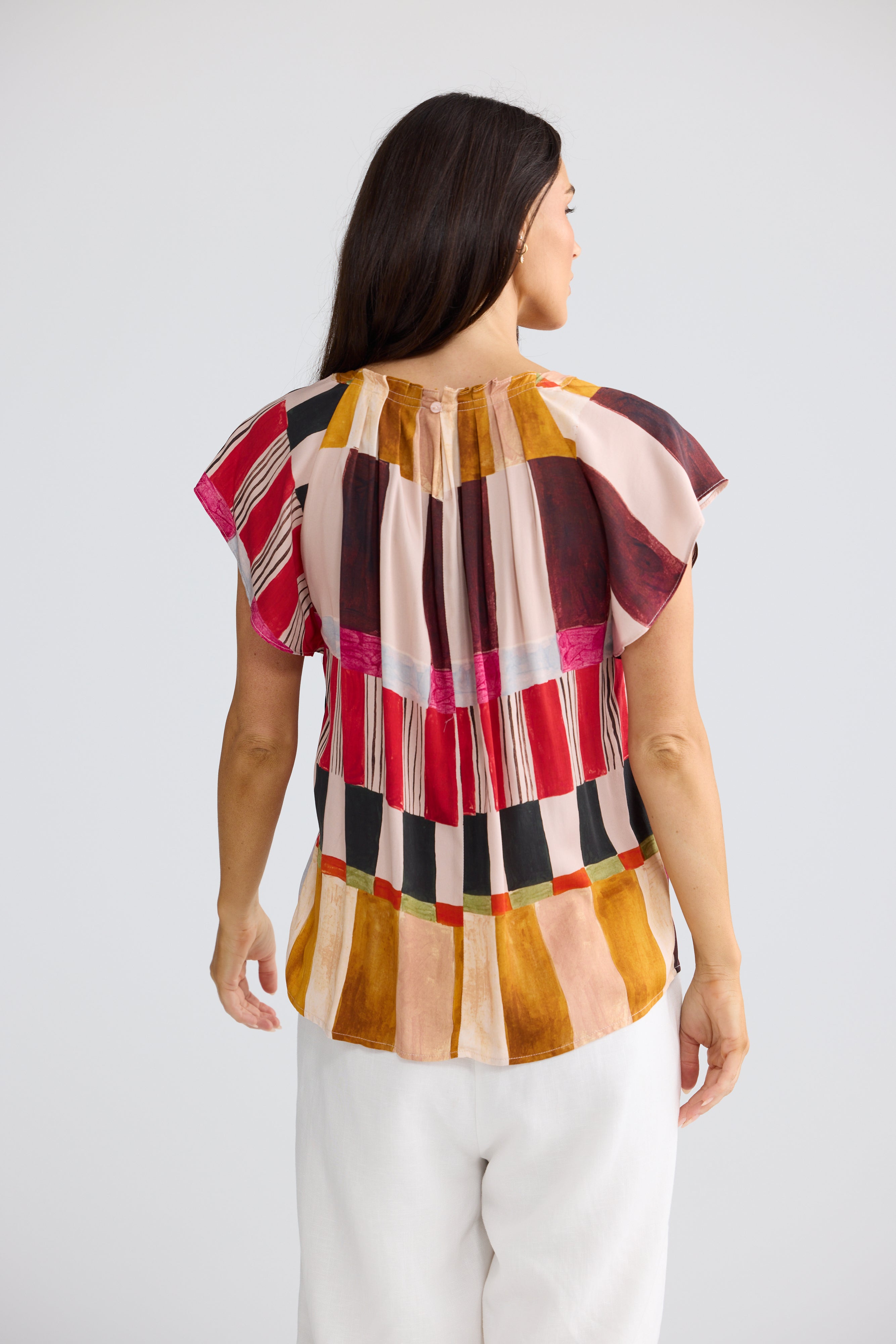Brave & True Boulevard Top -  Painterly Geo