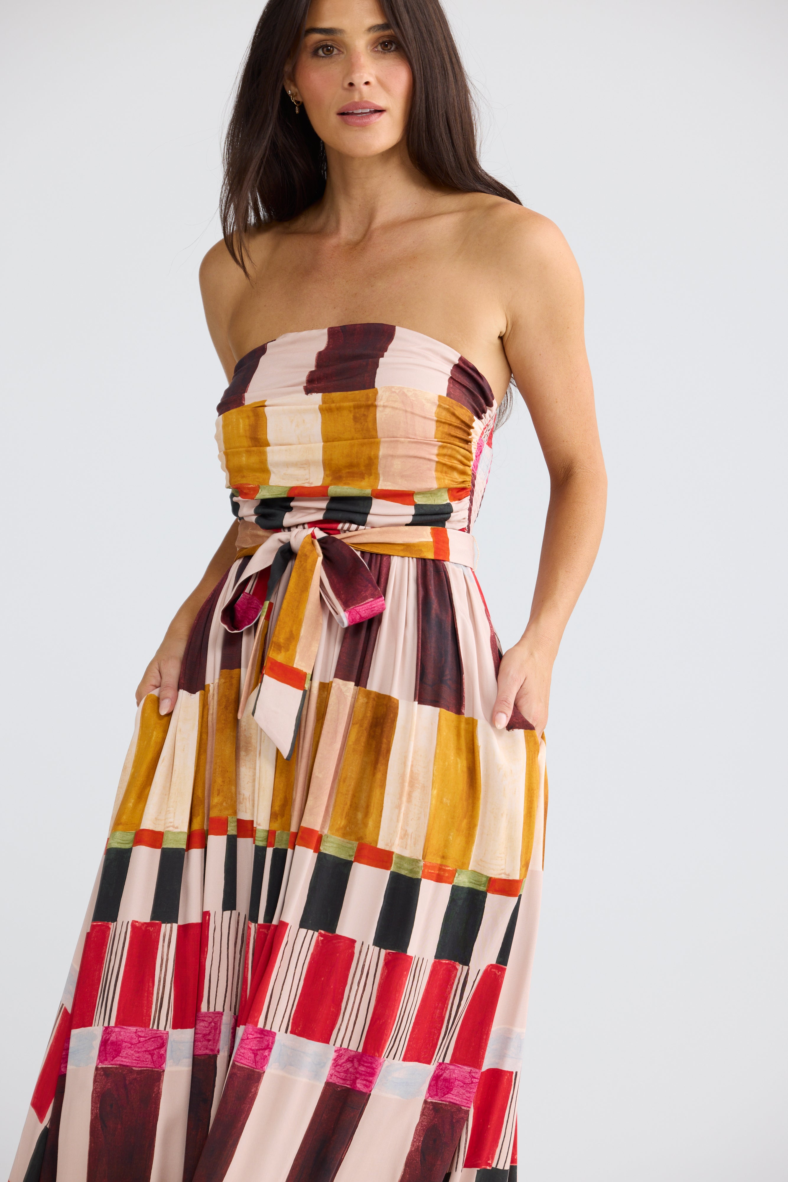 Brave & True Avalon Dress -  Painterly Geo