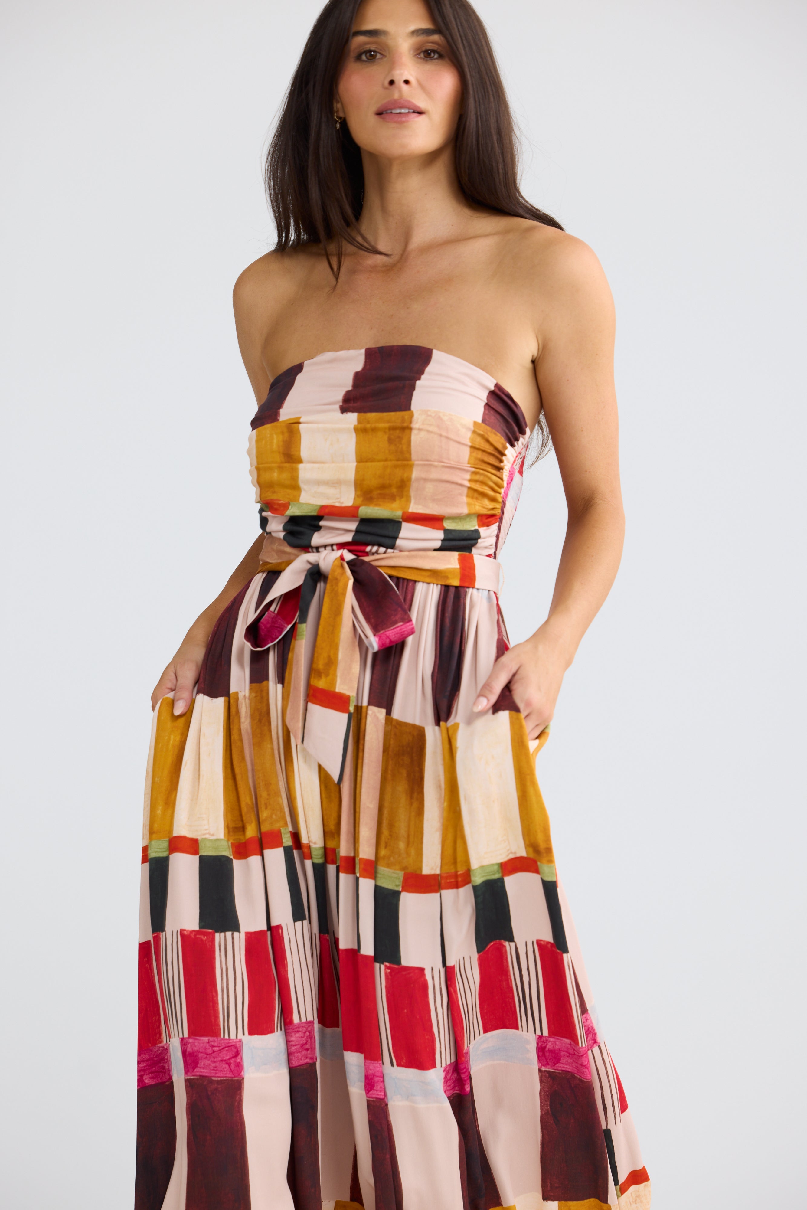 Brave & True Avalon Dress -  Painterly Geo