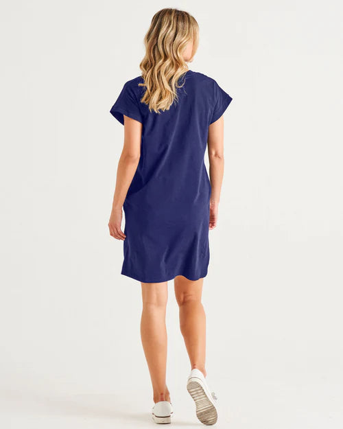 Betty Basics Zena T-Shirt Dress -  Ash Blue