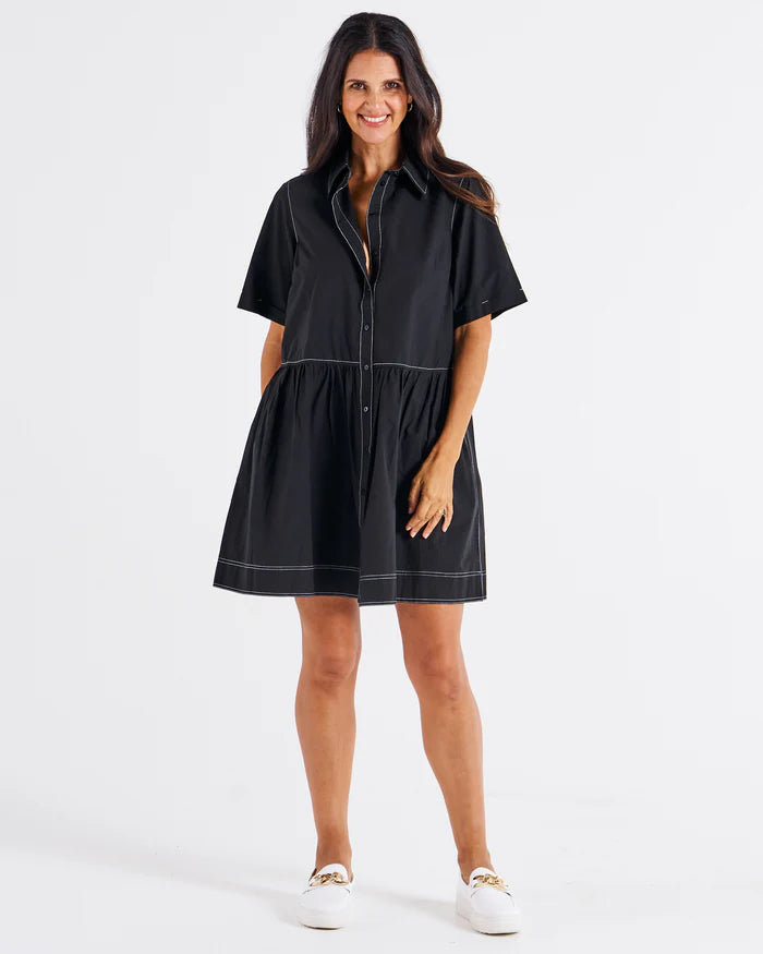 Betty Basics Denver Cotton Dress - Black