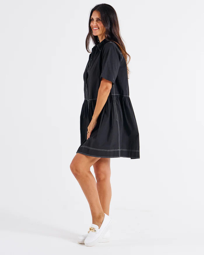 Betty Basics Denver Cotton Dress - Black