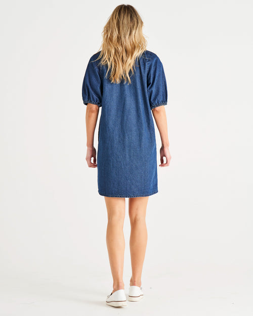 Betty Basics Mahalo Denim  Dress - Blue Wash