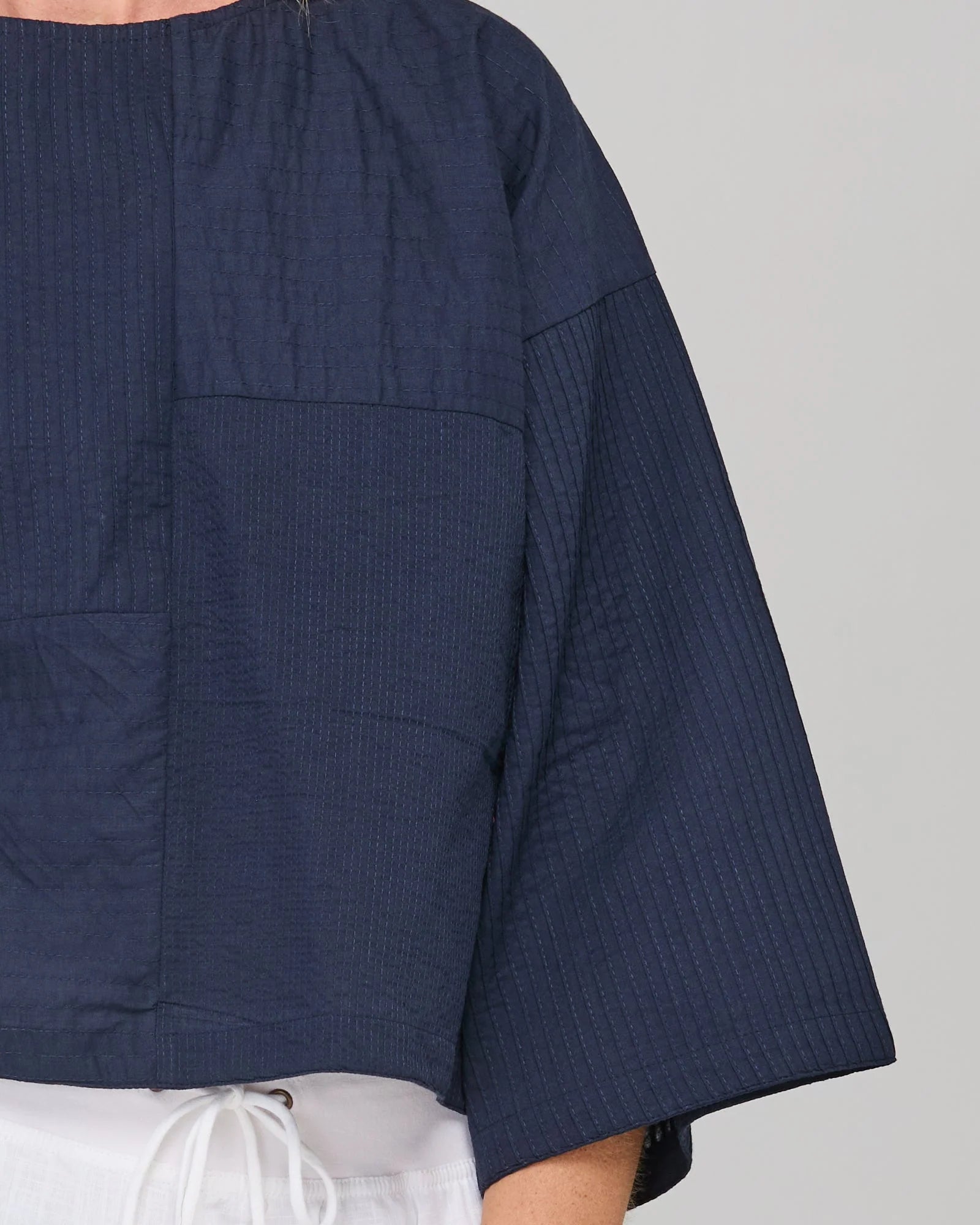 Boom Shankar Dimple Top - Navy