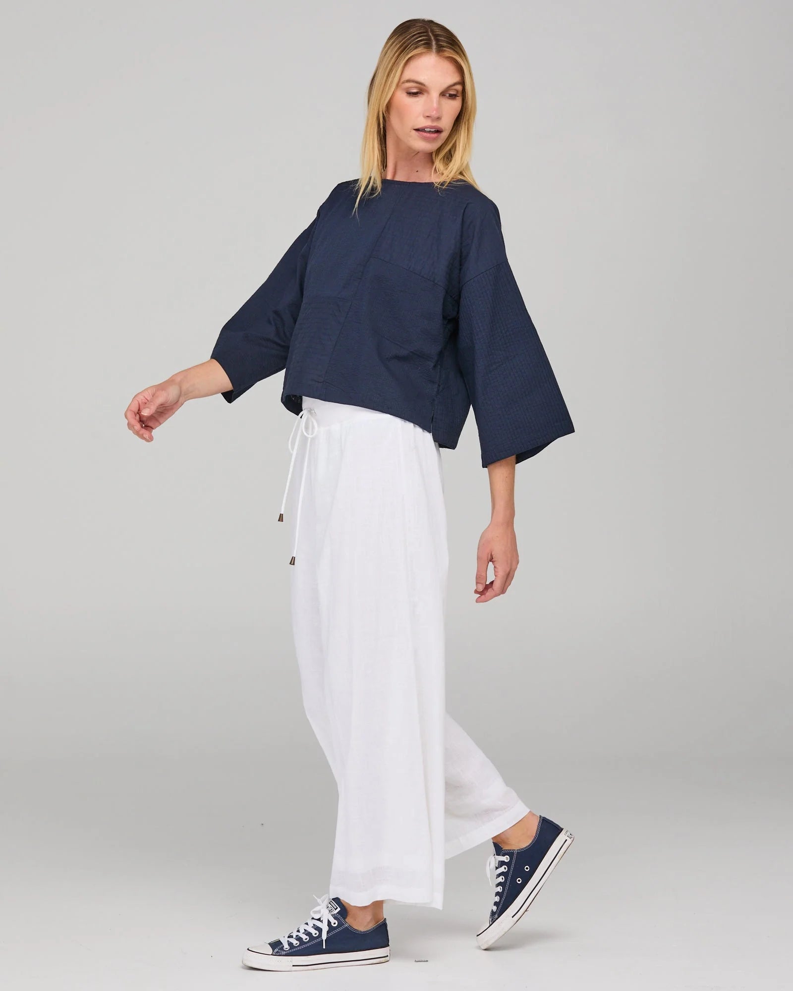 Boom Shankar Dimple Top - Navy