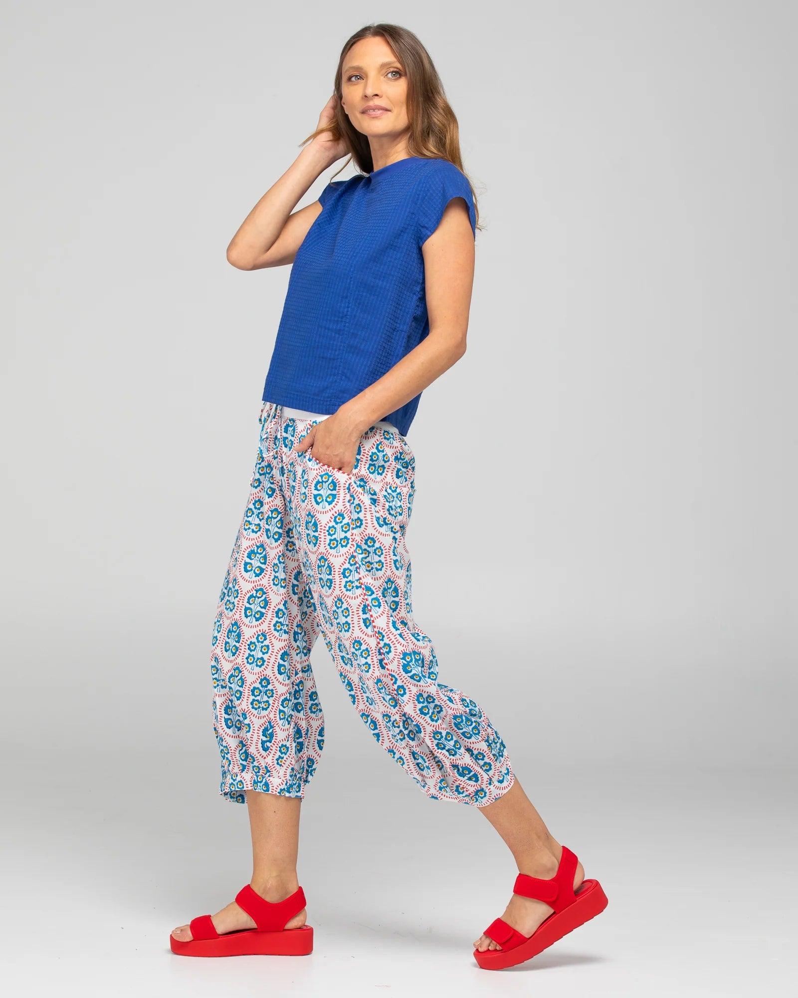 Boom Shankar Leaf Top - Blue