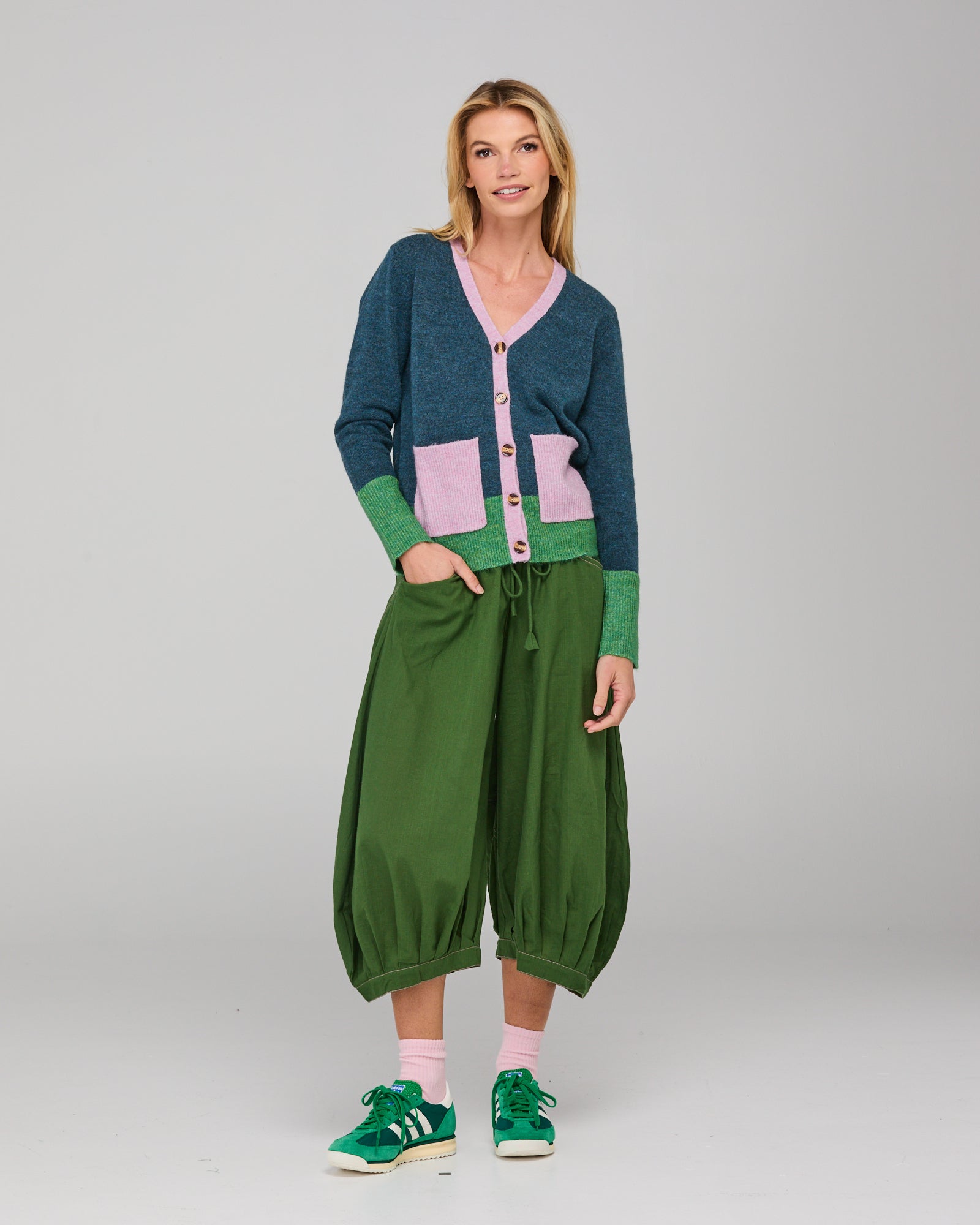 Boom Shankar Poet Cardigan - Blue Multi