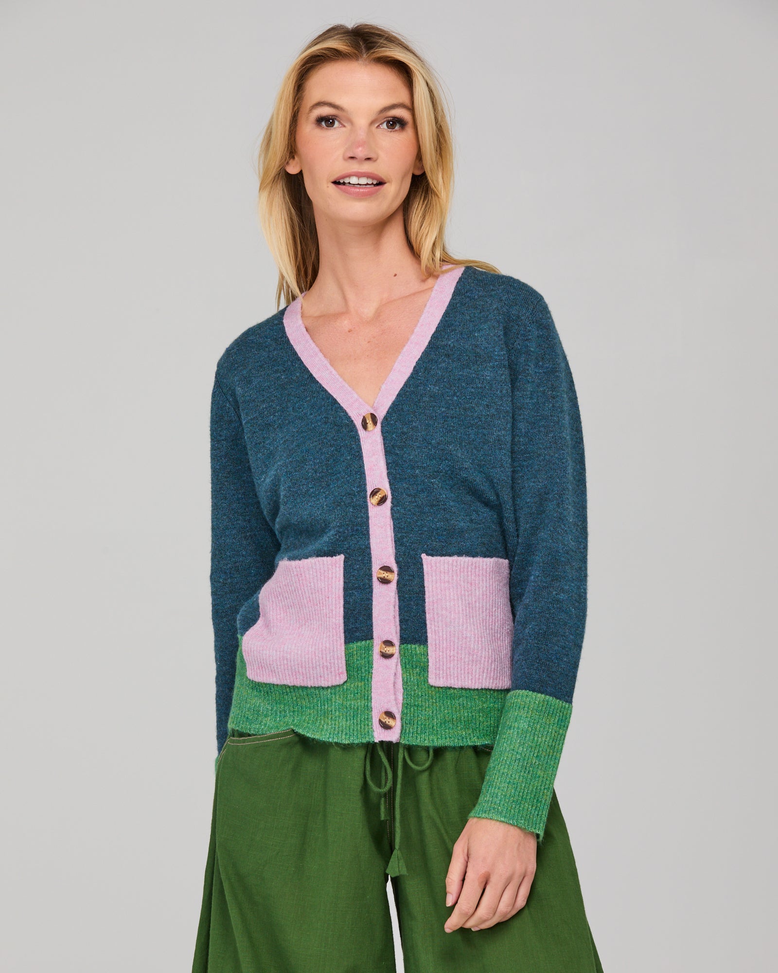 Boom Shankar Poet Cardigan - Blue Multi